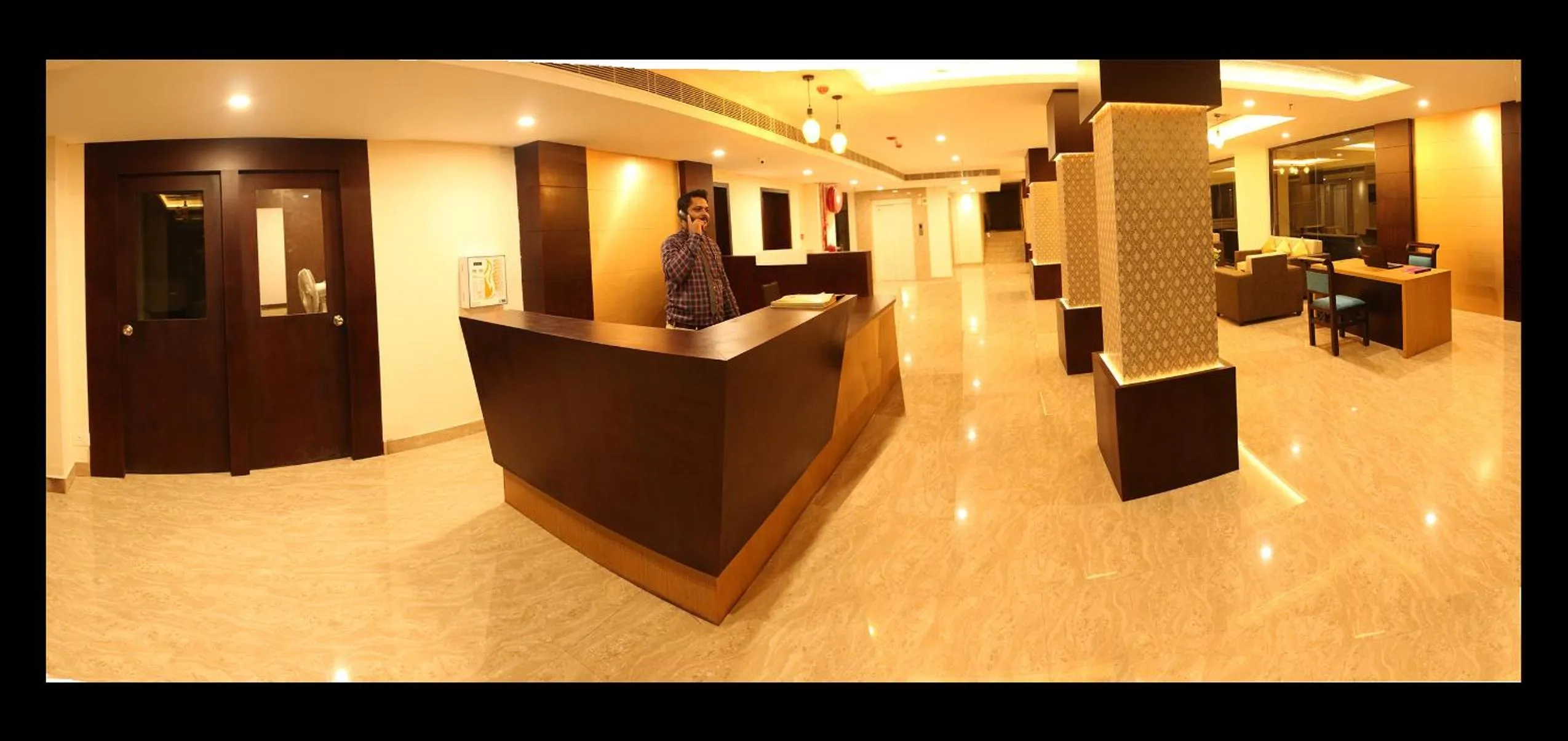 Lobby or reception in Hotel Yamuna