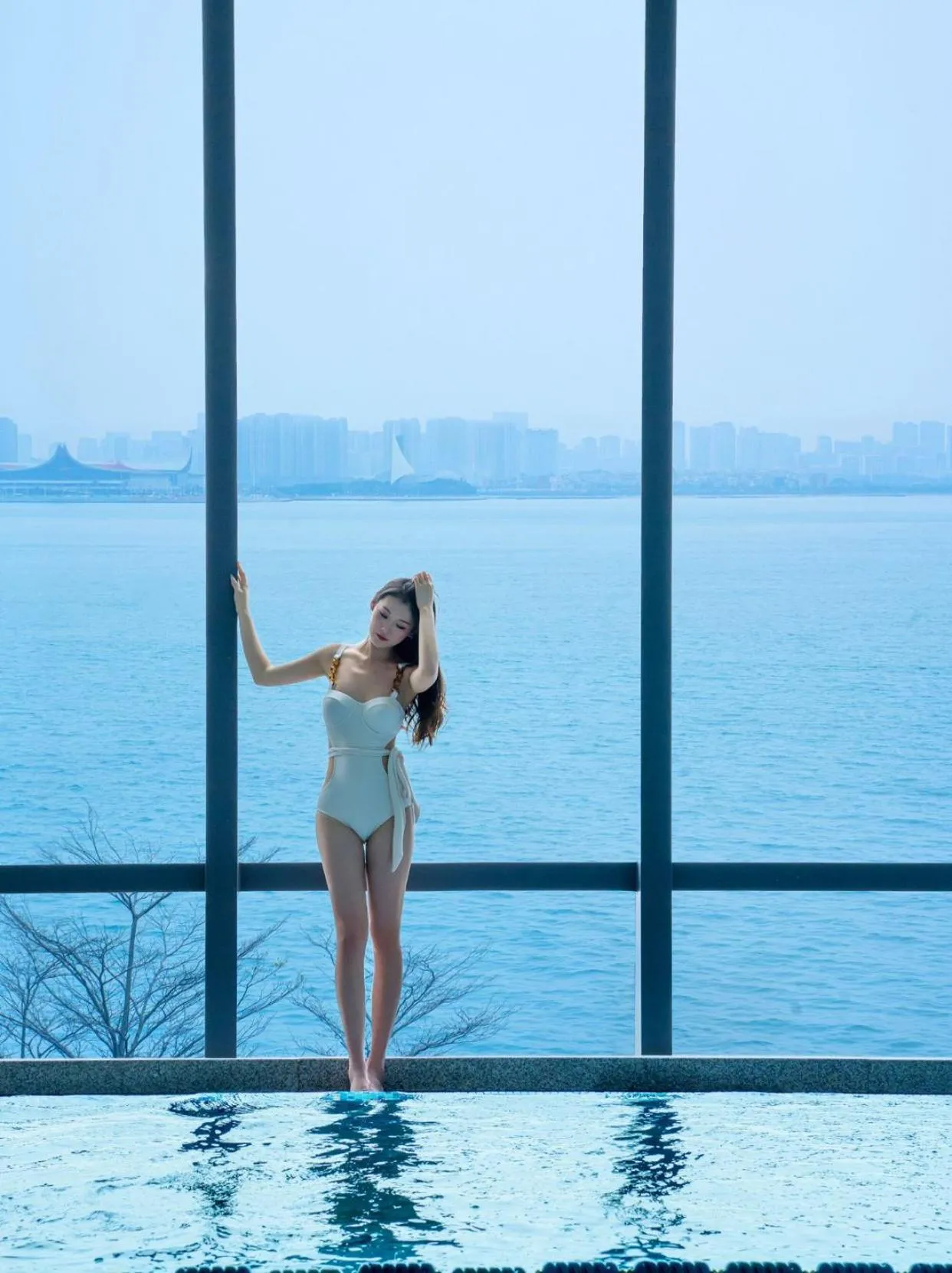 Pool view in Fliport Wutong Hotel-Free Welcome Fruit & Near Exhibition Center