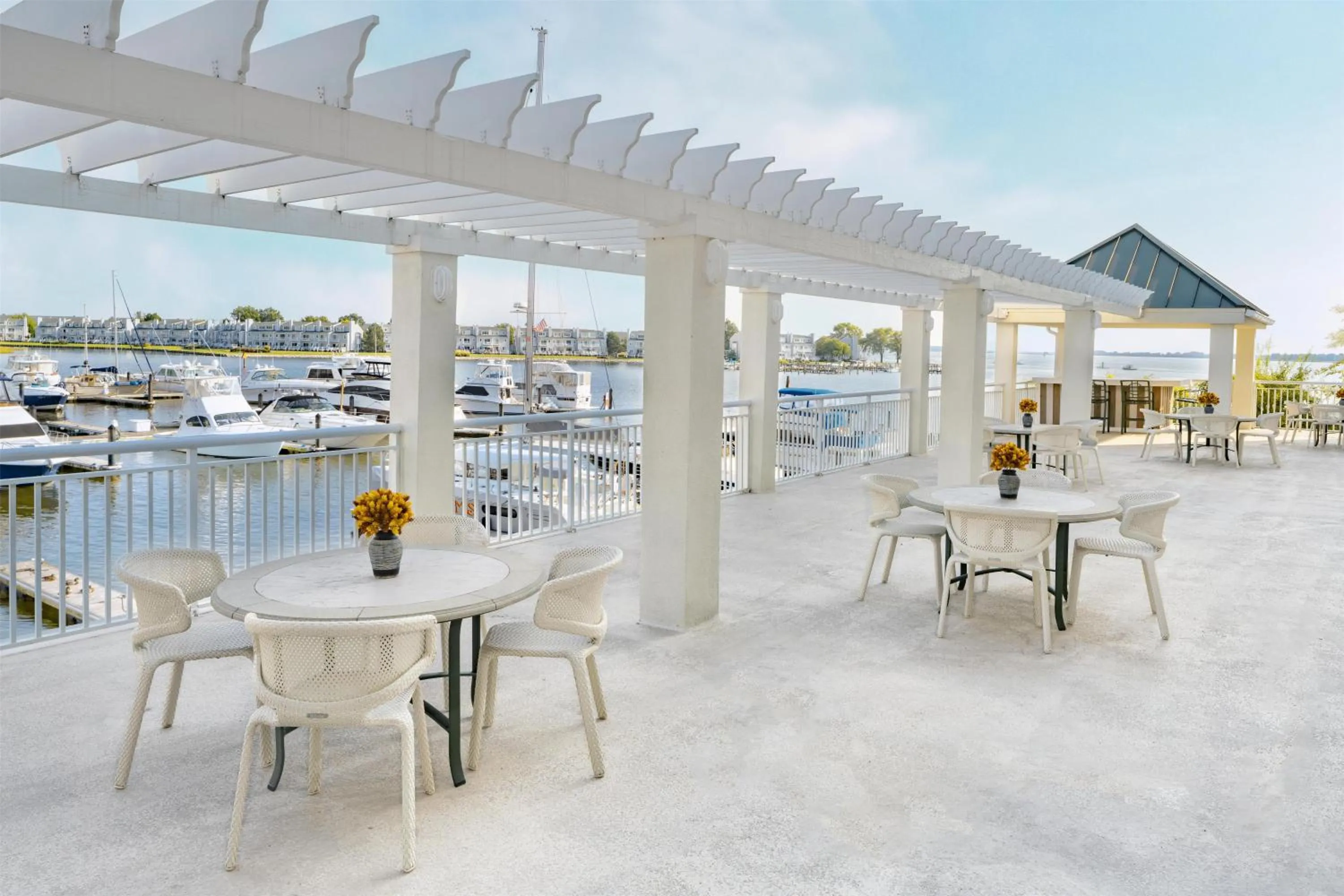 Patio in Hilton Garden Inn Kent Island Marina