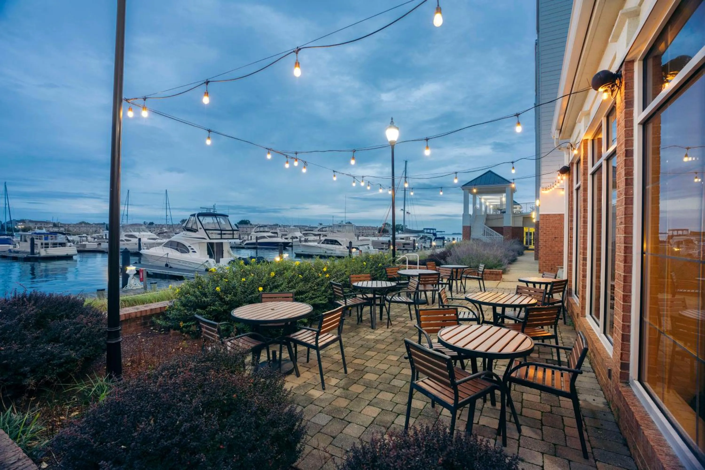 Patio in Hilton Garden Inn Kent Island Marina