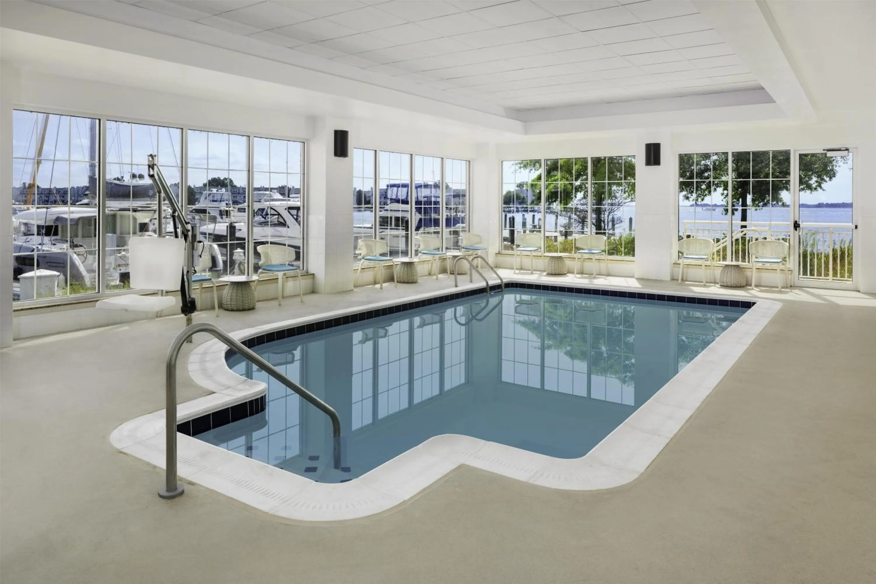 Pool view in Hilton Garden Inn Kent Island Marina