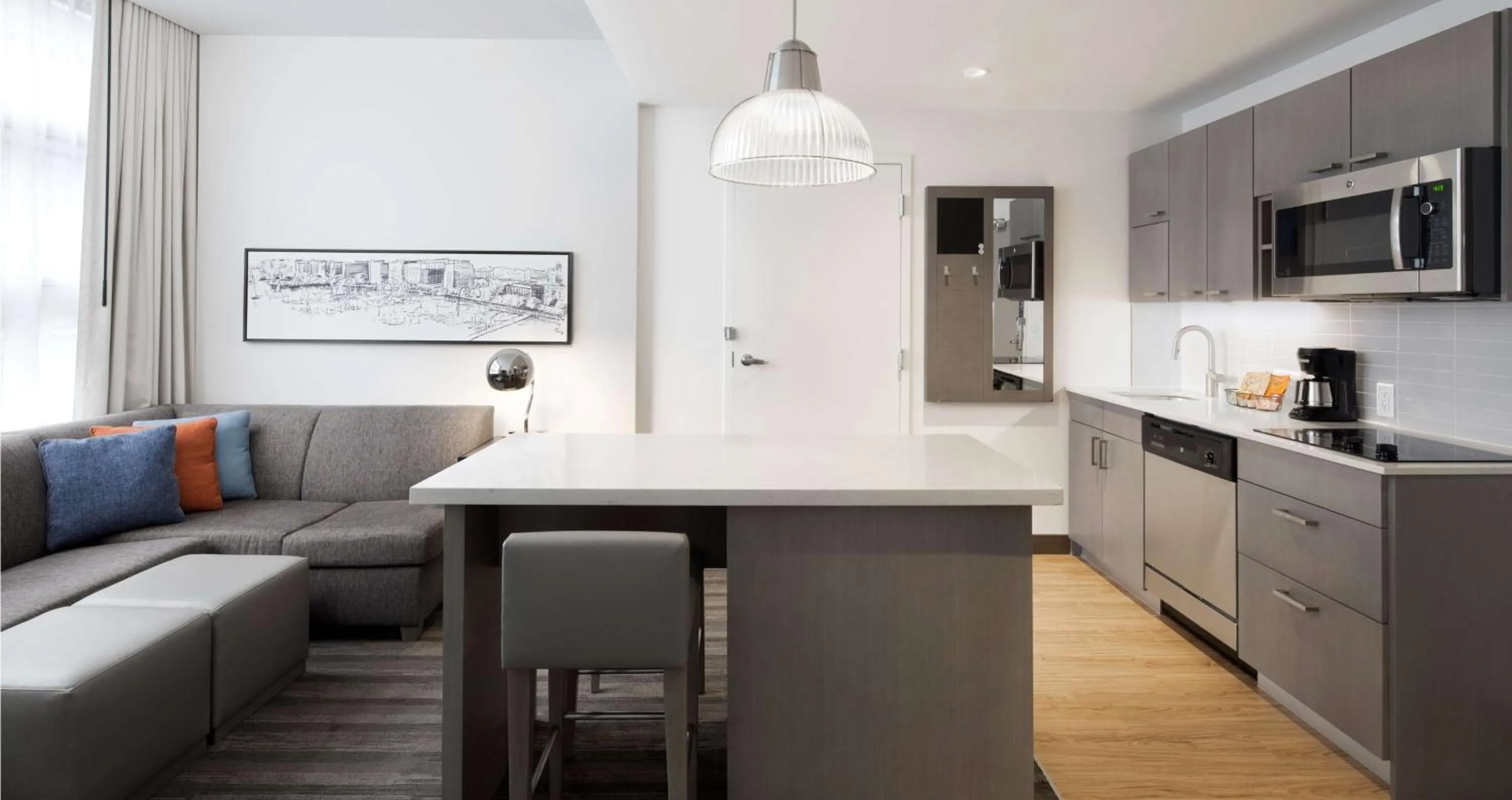 Photo of the whole room in Hyatt House Washington DC/The Wharf