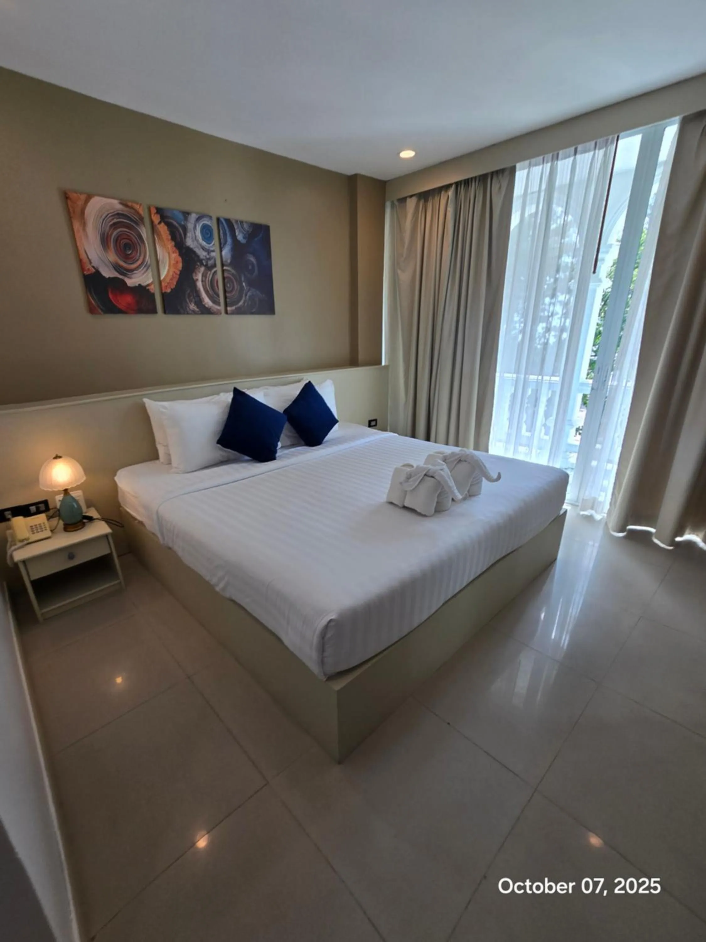 Decorative detail, Bed in Modern Living Residence