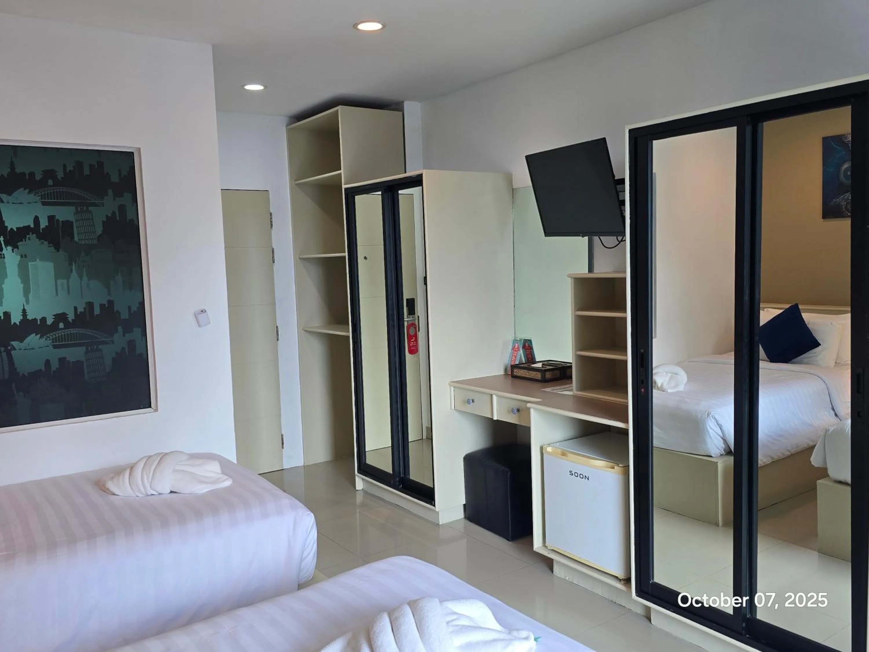 Bed in Modern Living Residence