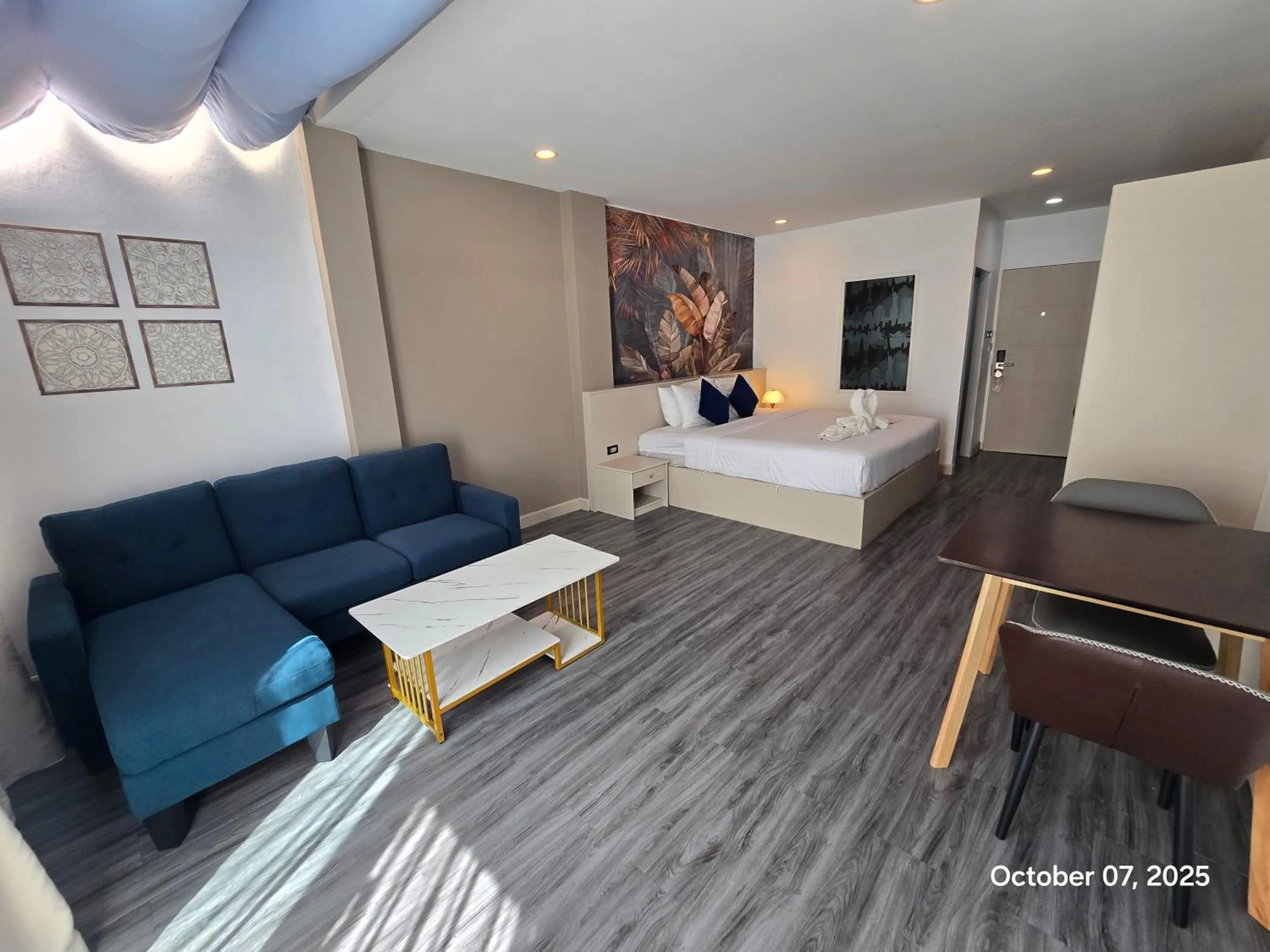 Decorative detail, Bed in Modern Living Residence