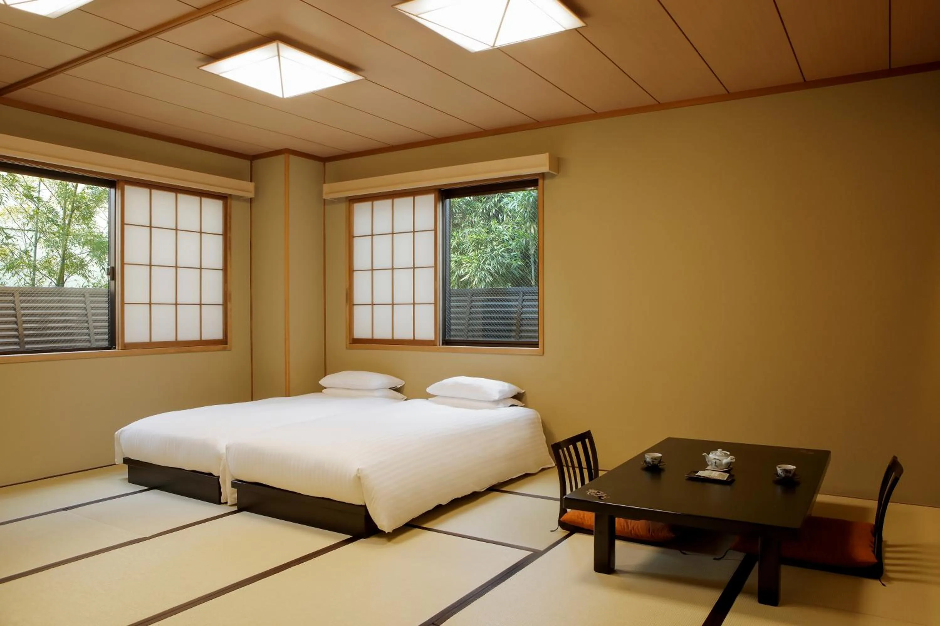 Bed in Gion Ryokan Karaku