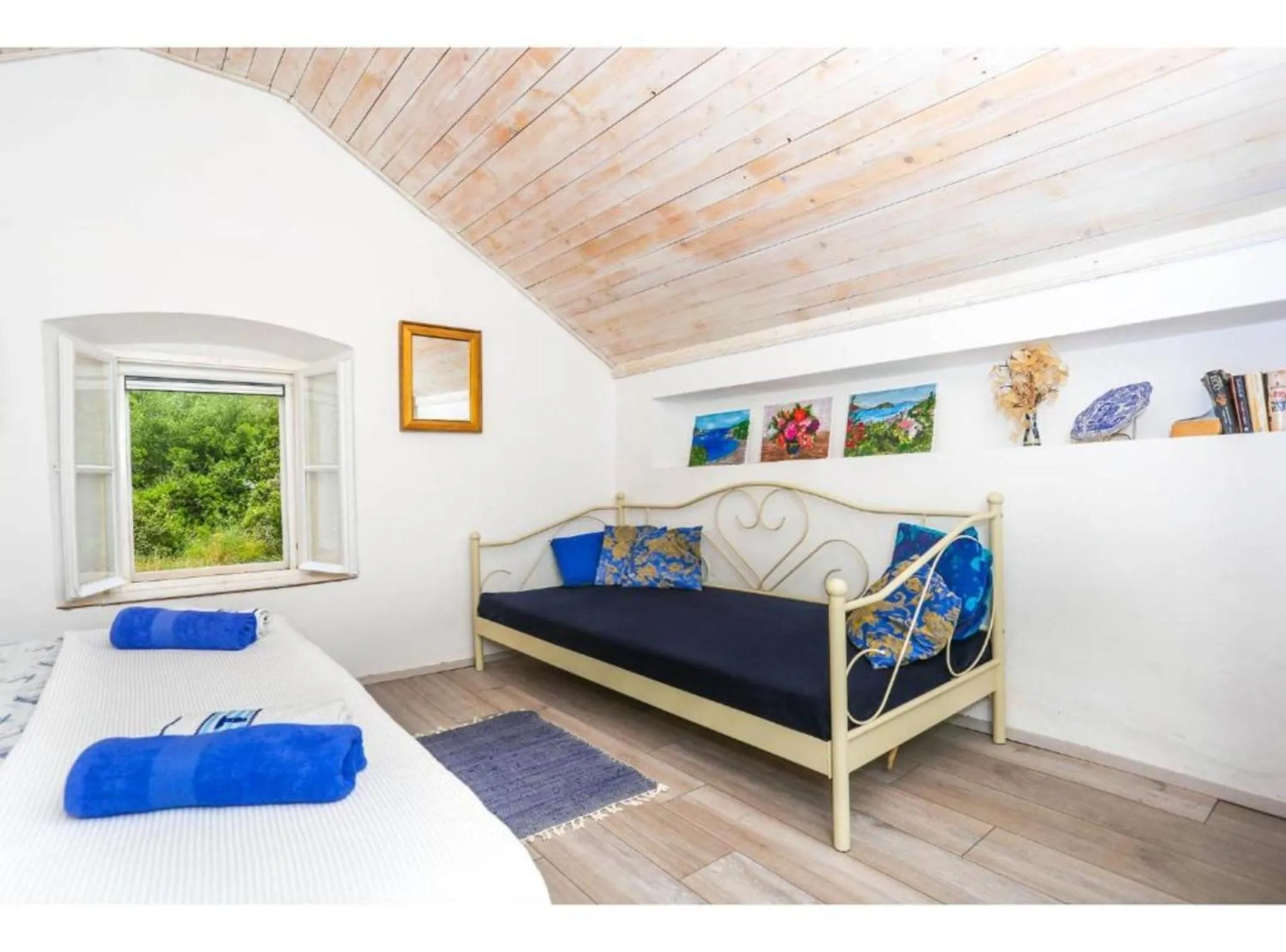 Bedroom, Bed in Seaside Holiday Home Andrija