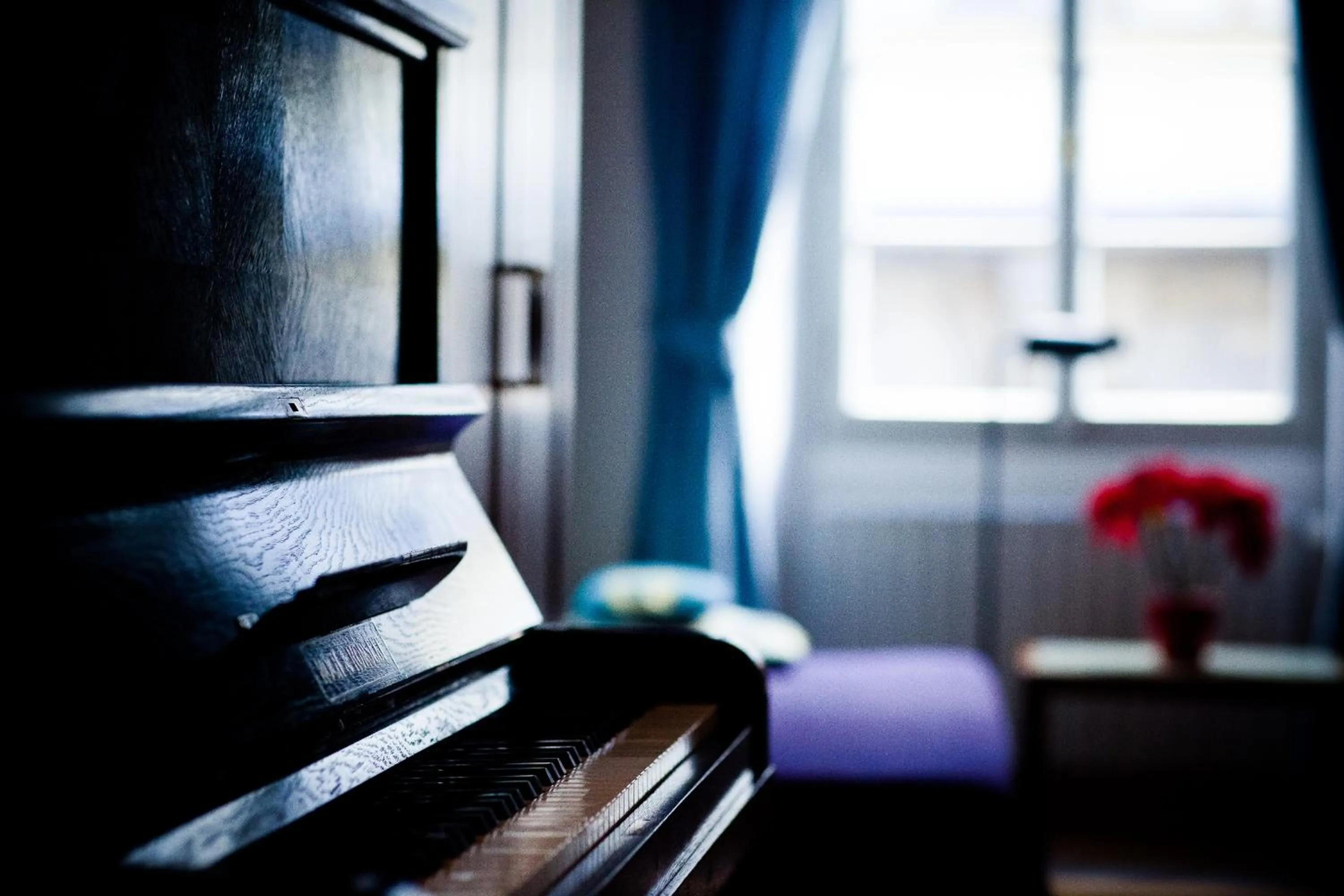 Seating area, Bed in Residence Thunovska