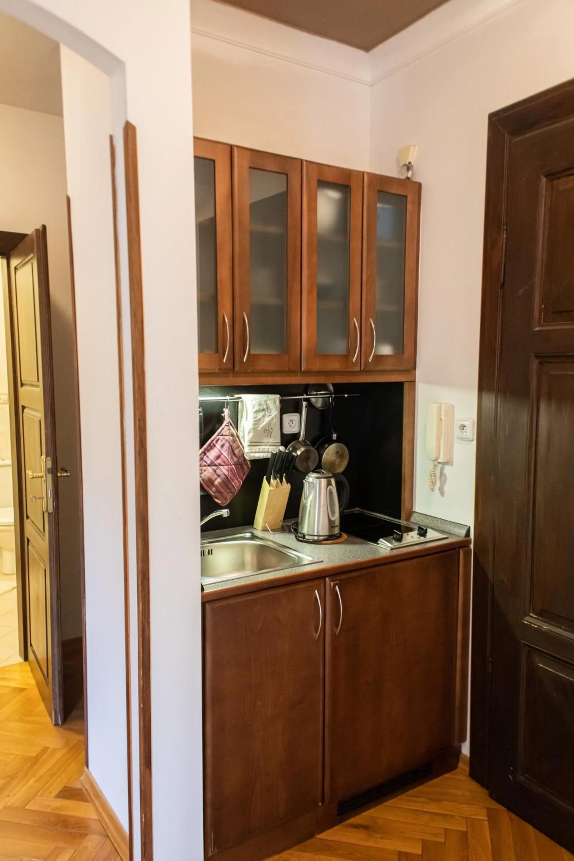 Kitchen or kitchenette in Residence Thunovska