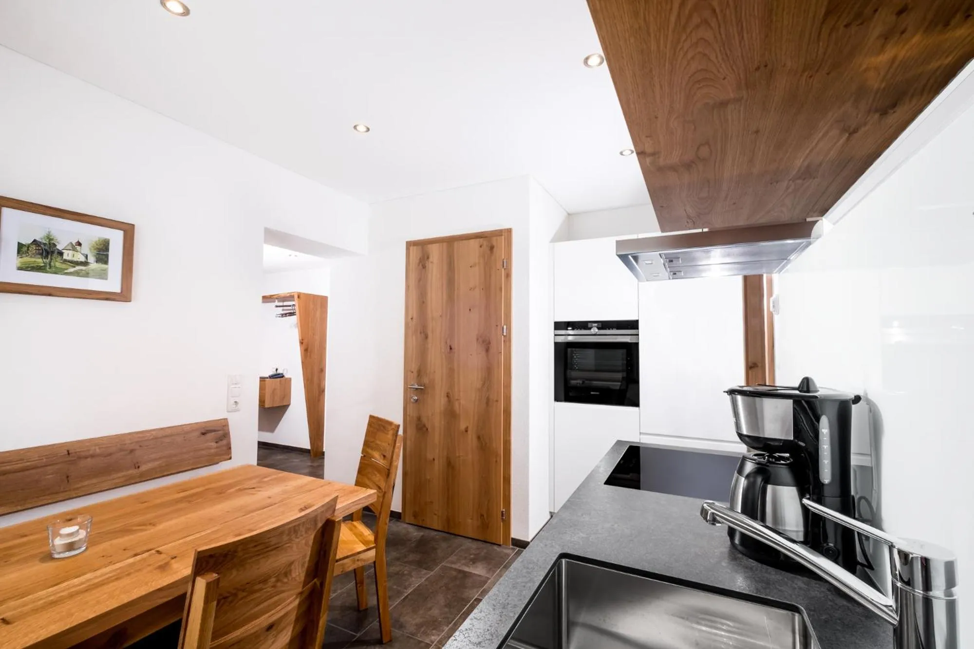 Kitchen or kitchenette in Hotel Garni Krumbach