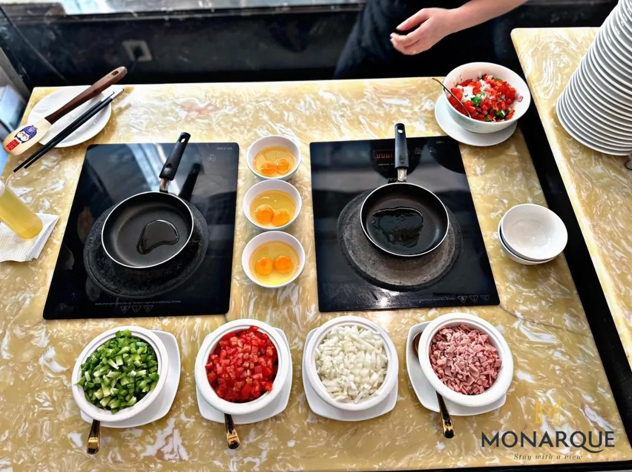 Buffet breakfast in Monarque Hotel Danang