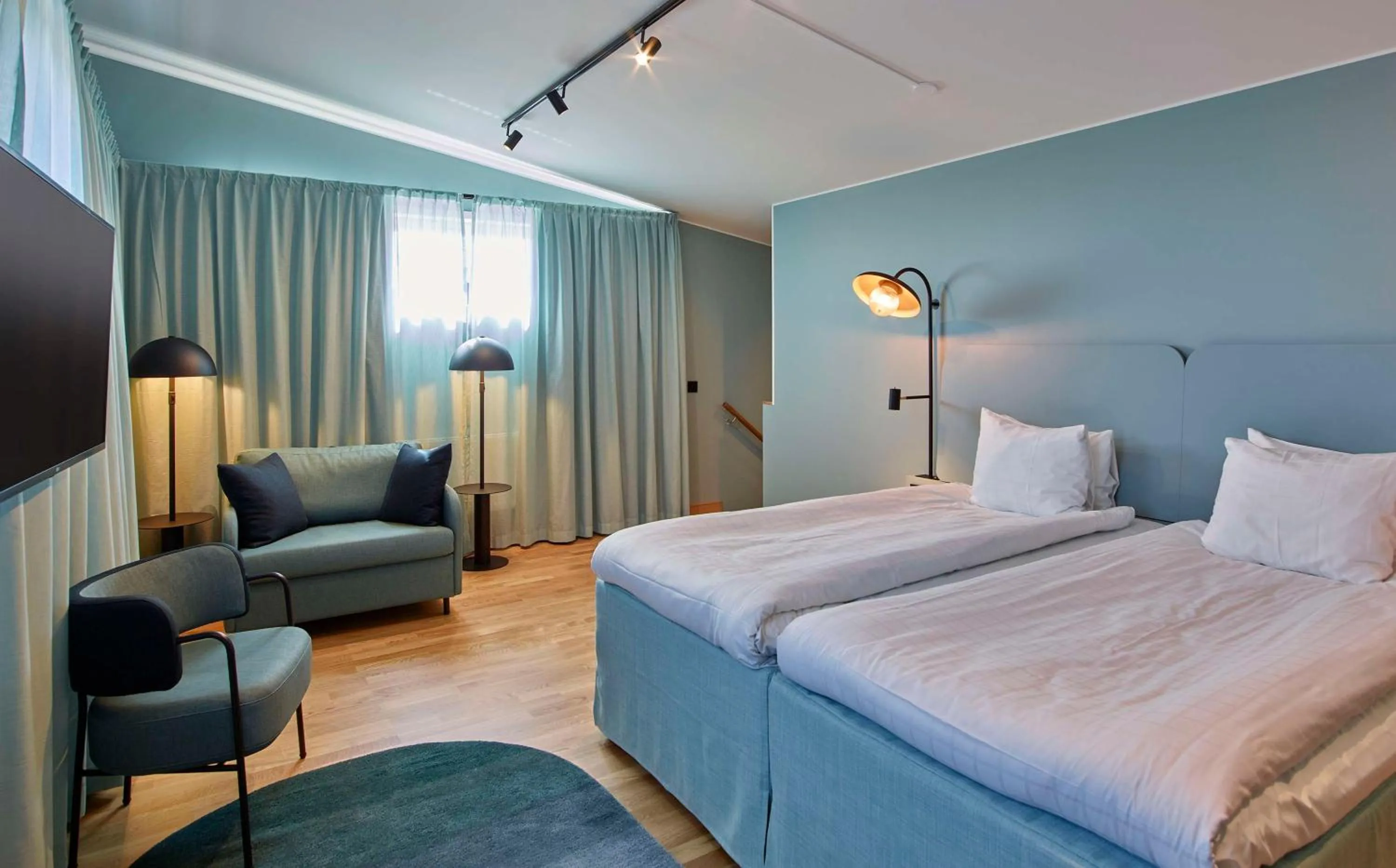 Bedroom, Bed in Scandic Borlänge