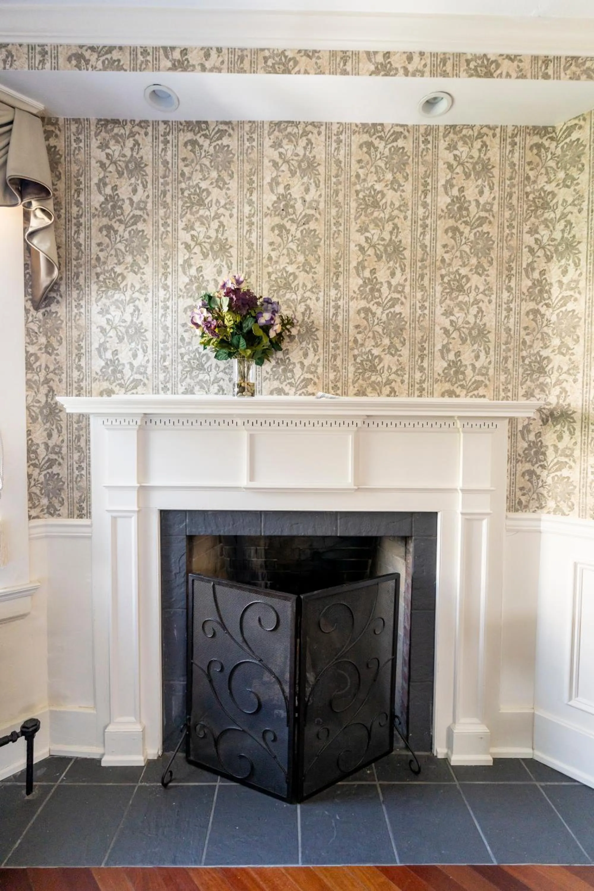 fireplace in Inn on Broadway