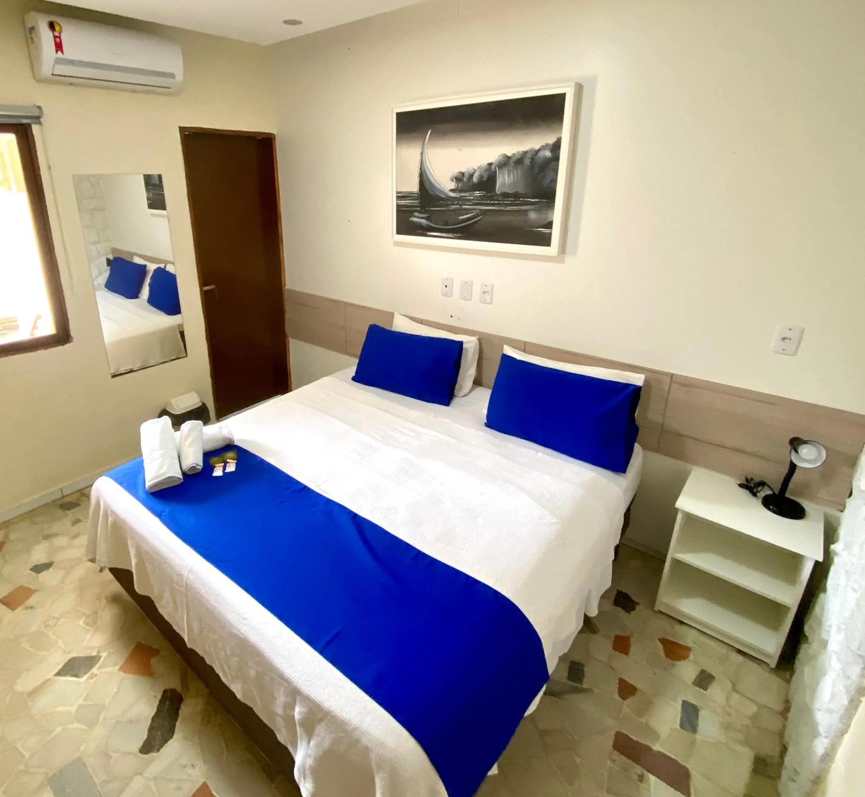 Bed in Pousada Costera