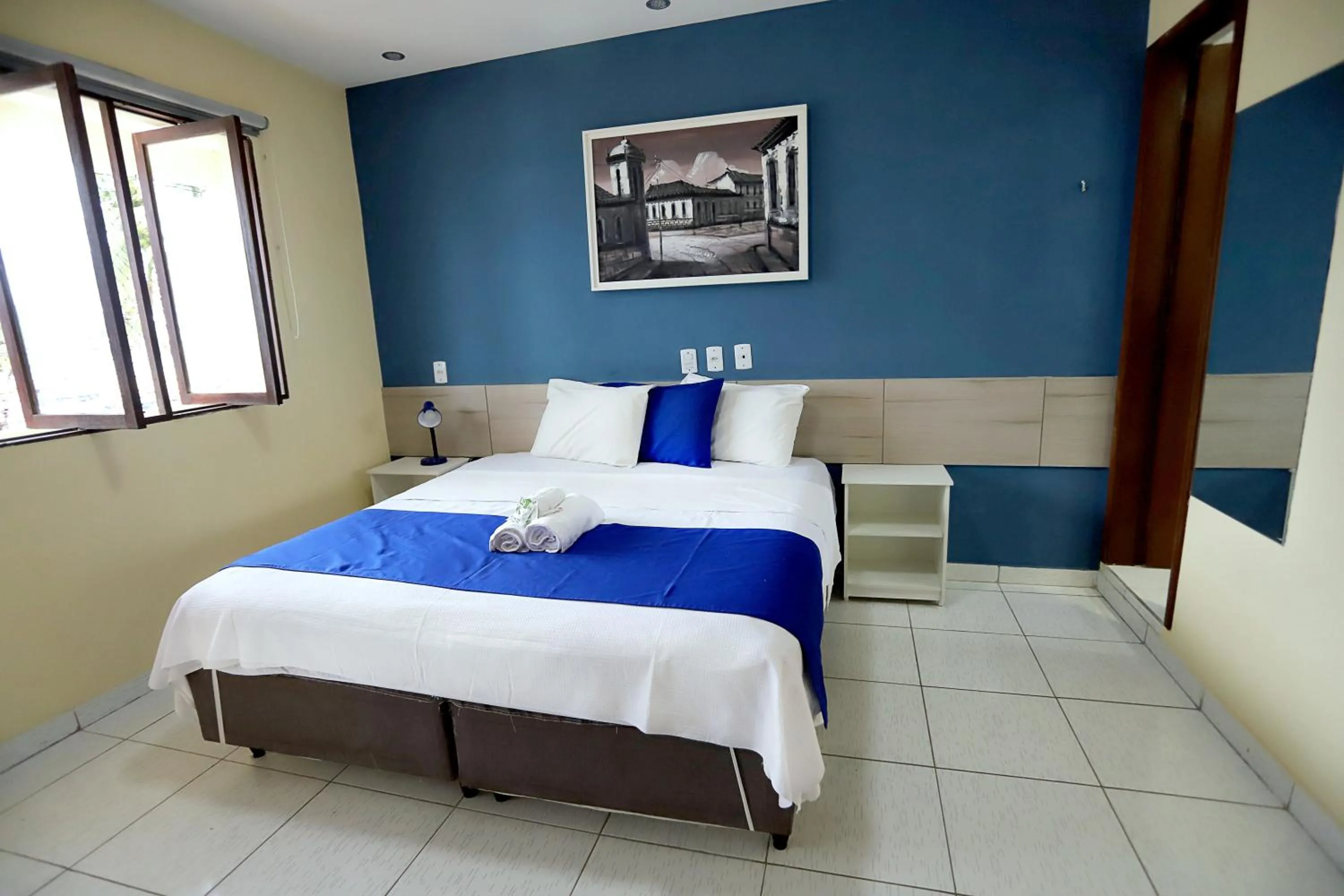 Bed in Pousada Costera