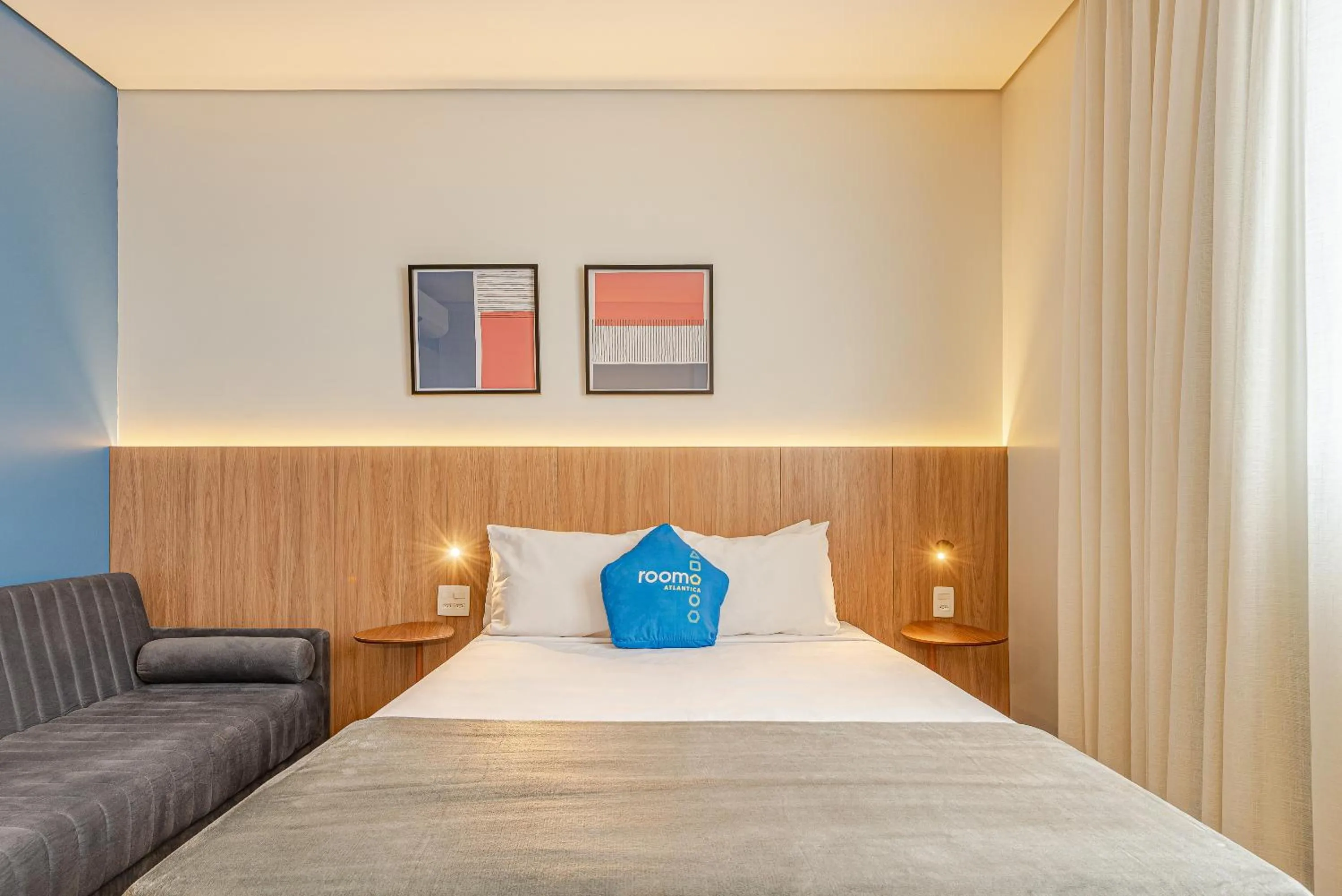 Bed in Roomo Transamerica Santos Gonzaga