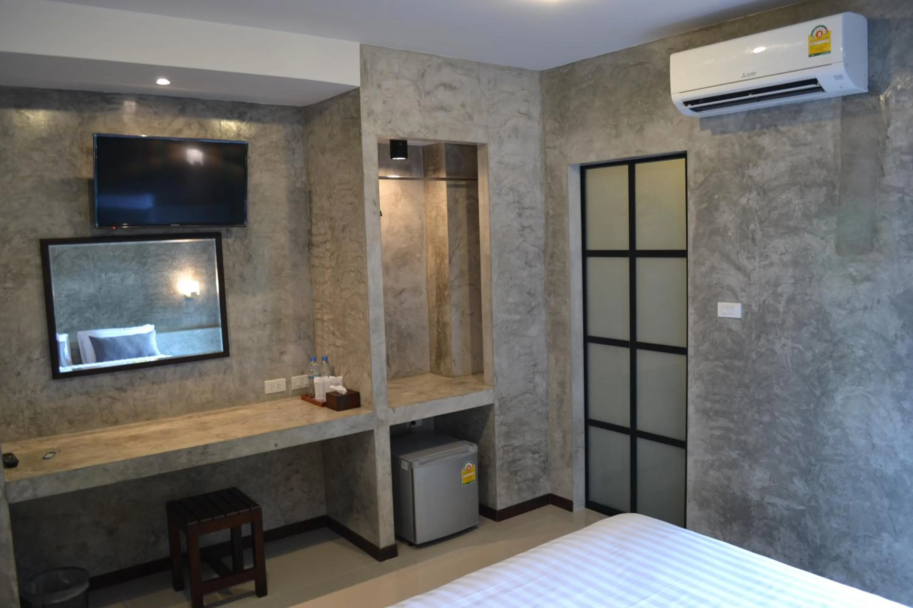 TV and multimedia, Bed in Ritsurin Boutique Hotel - โรงแรมริทสุริน บูติค