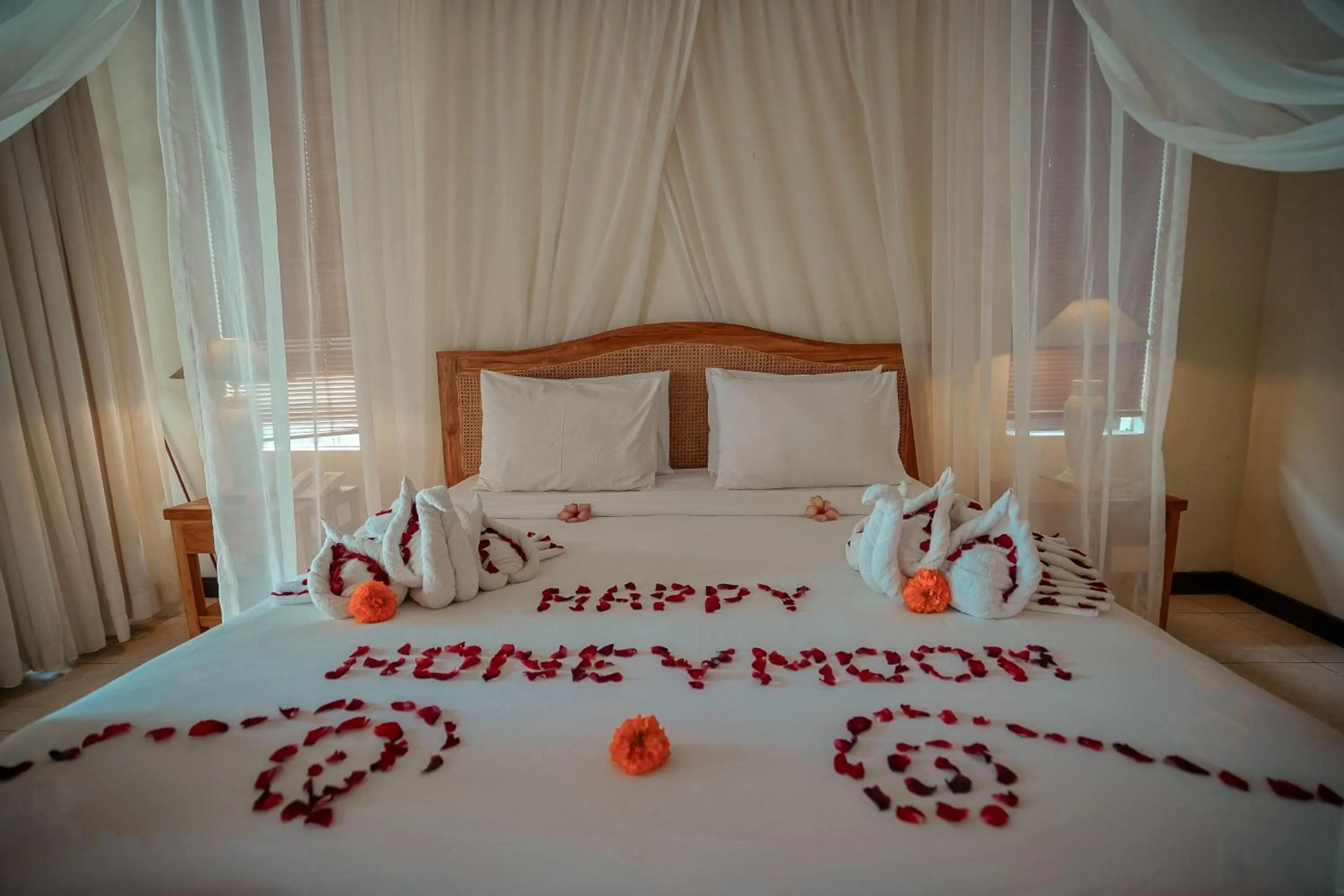 Bed in Pertiwi Resort & Spa