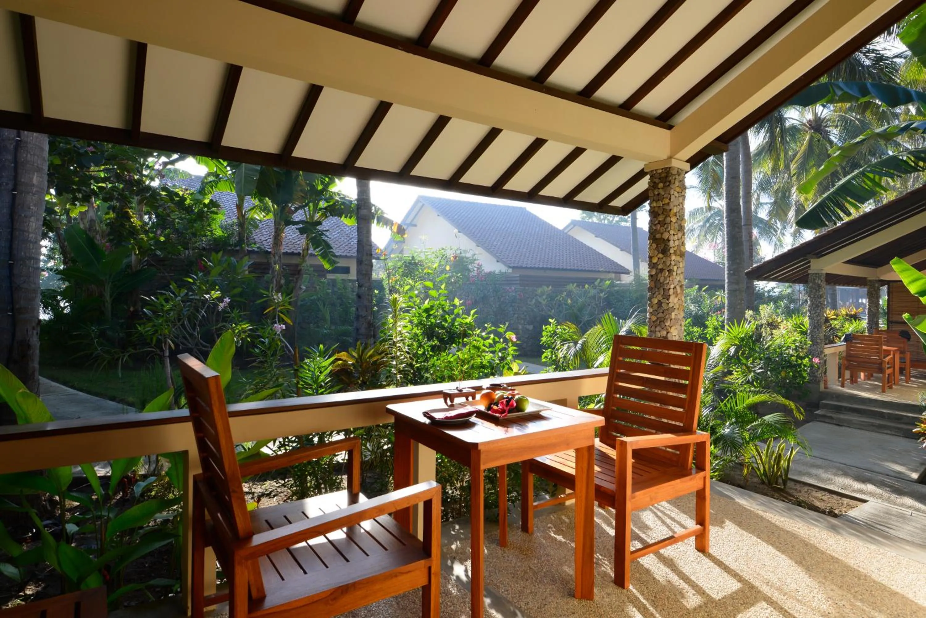 Seating area in Cocotinos Sekotong Lombok