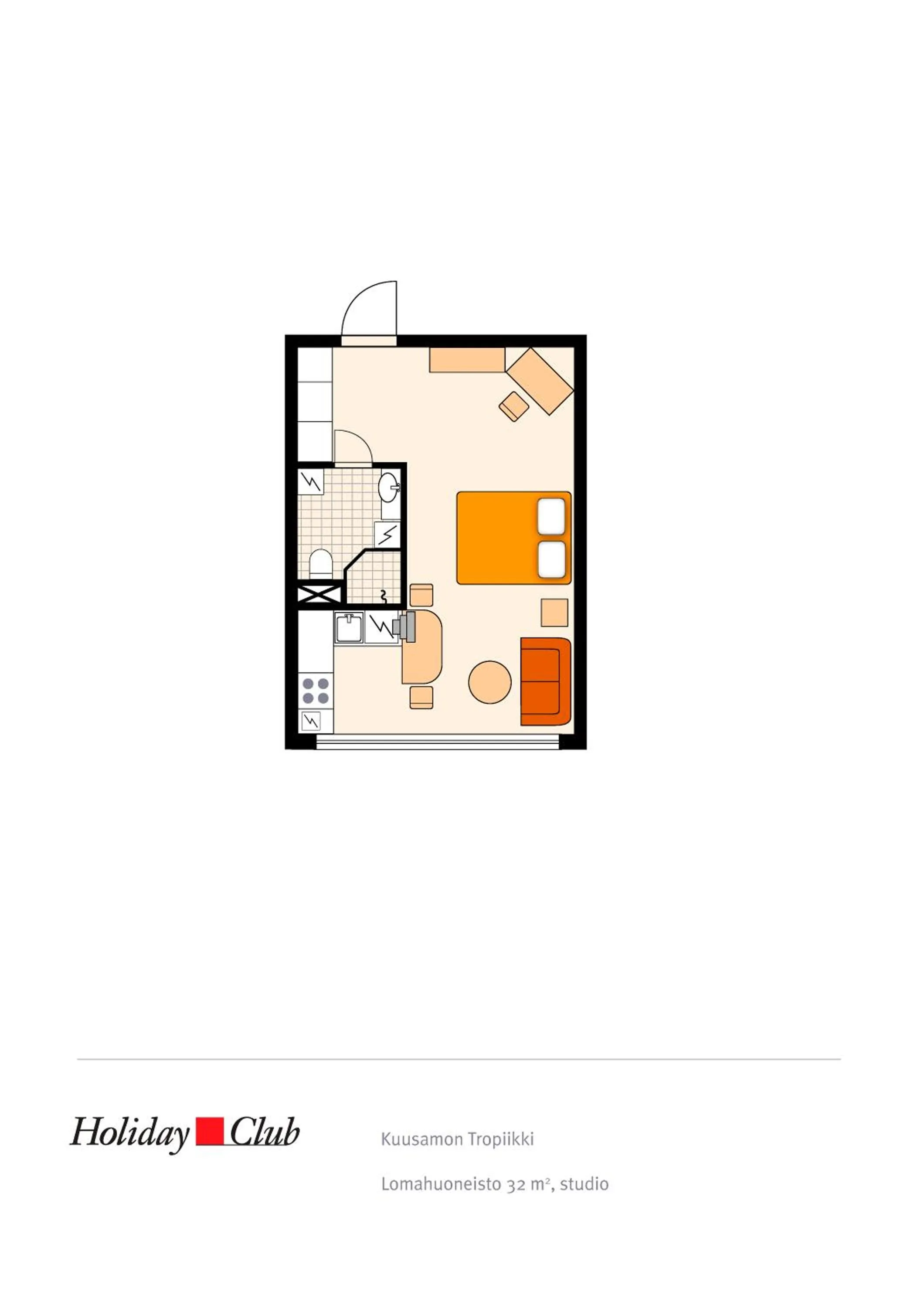 Floor plan in Holiday Club Kuusamon Tropiikki Apartments