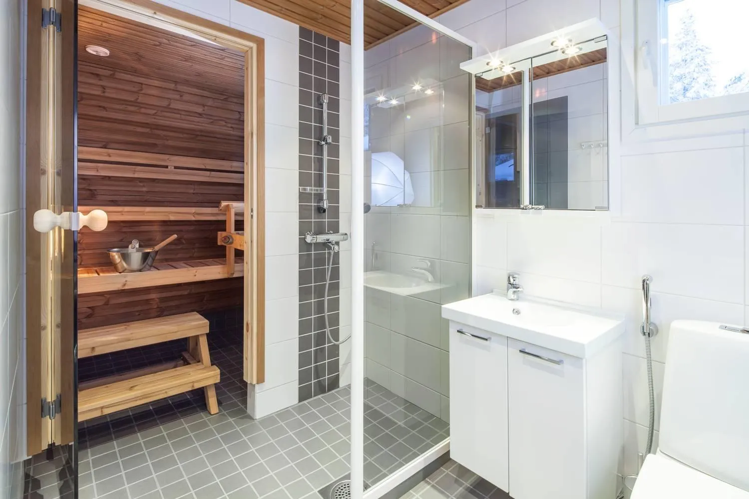 Sauna in Holiday Club Kuusamon Tropiikki Apartments