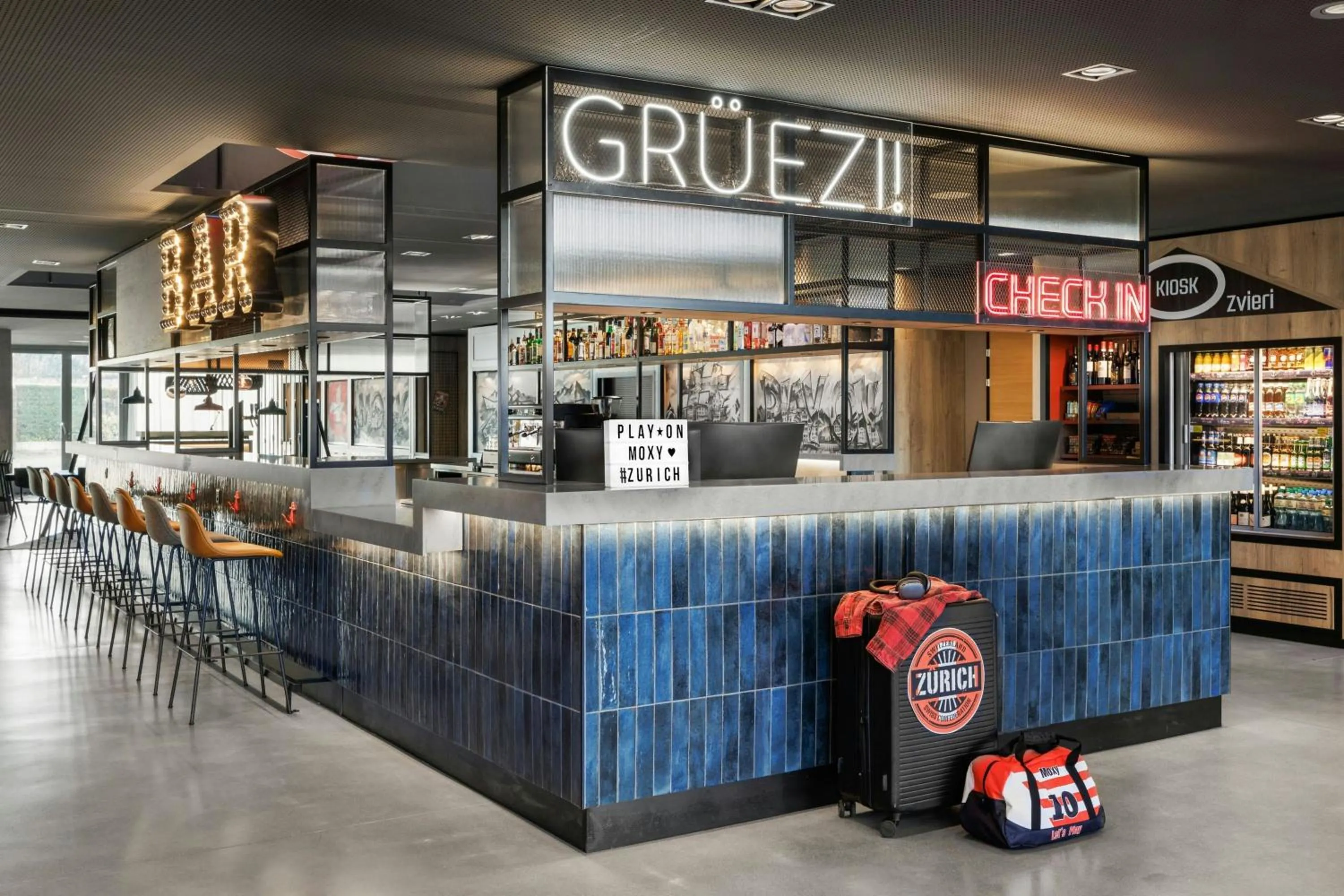 Lobby or reception in Moxy Zurich