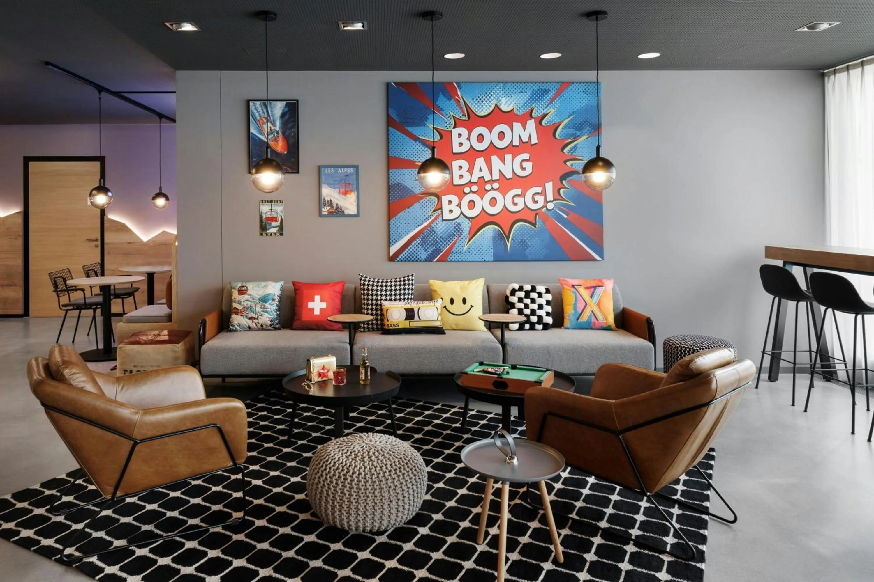Living room in Moxy Zurich