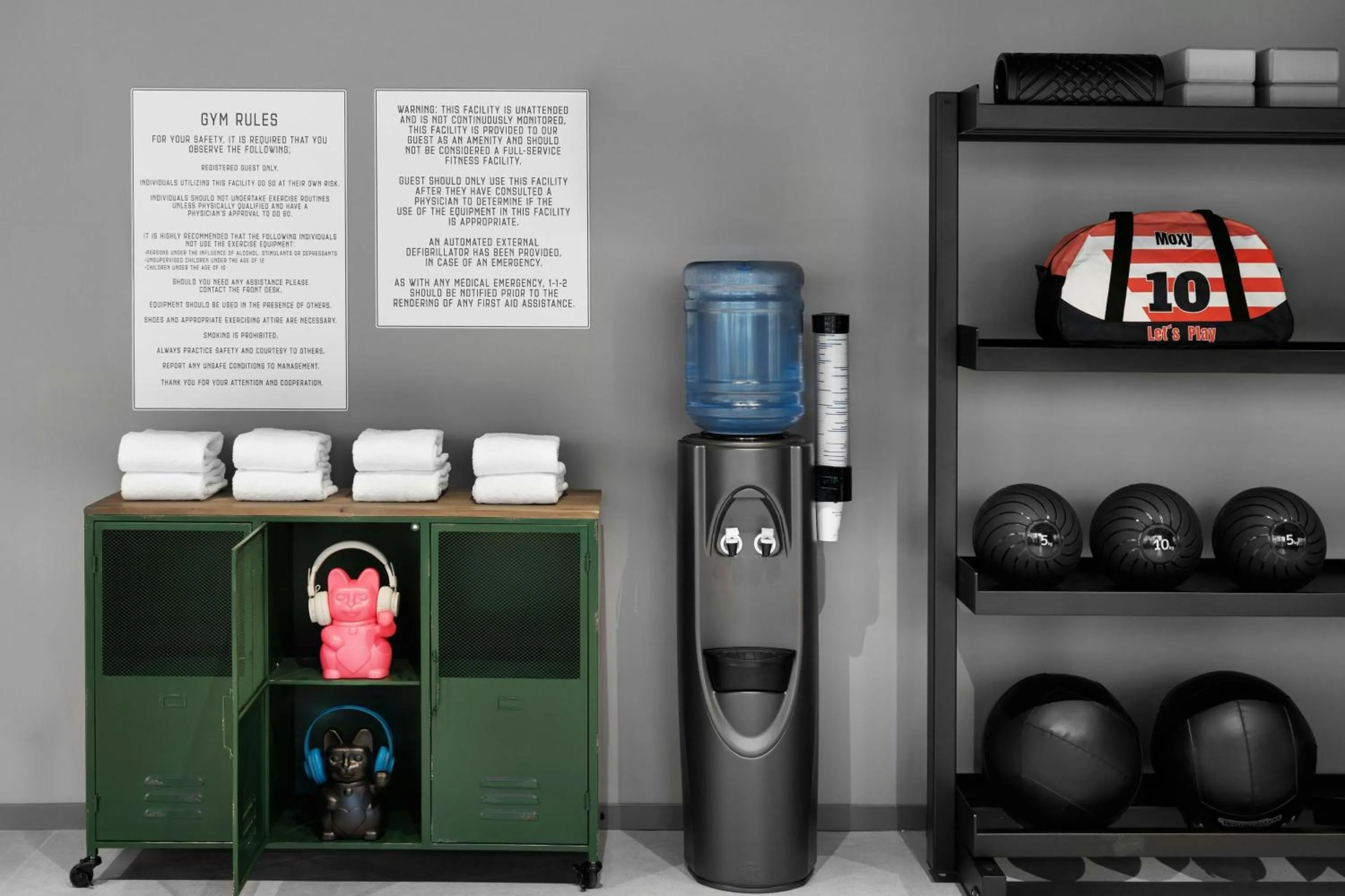 Fitness centre/facilities in Moxy Zurich