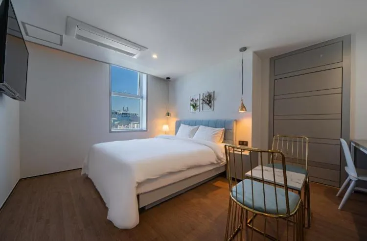 Bed in Gwangalli Hotel primavera in Busan