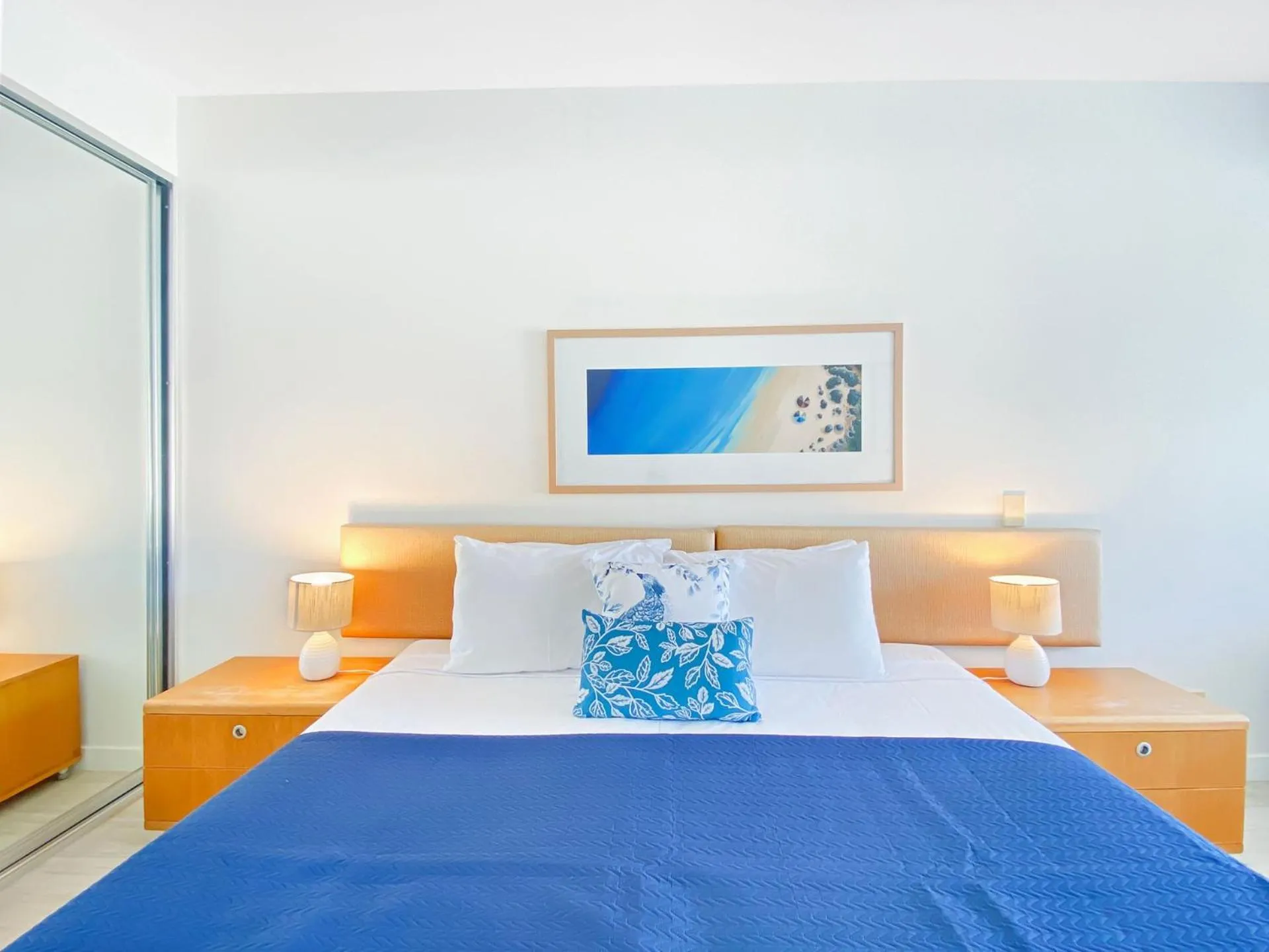 Bed in Blue on Blue Studio Room 1322