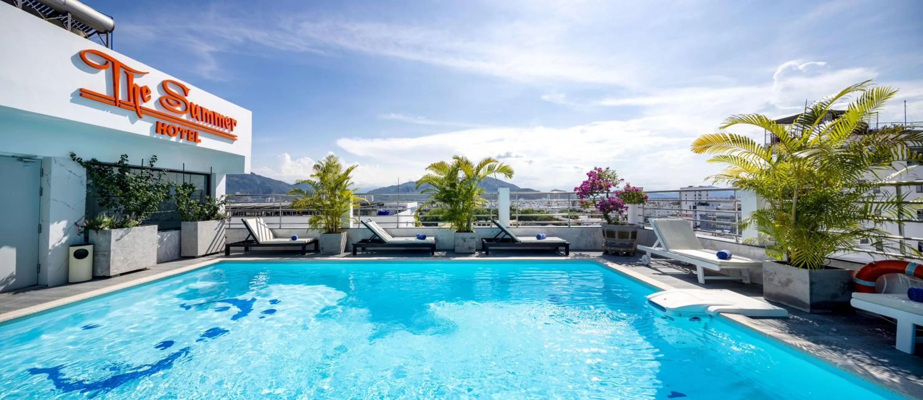 Pool view in The Summer Hotel