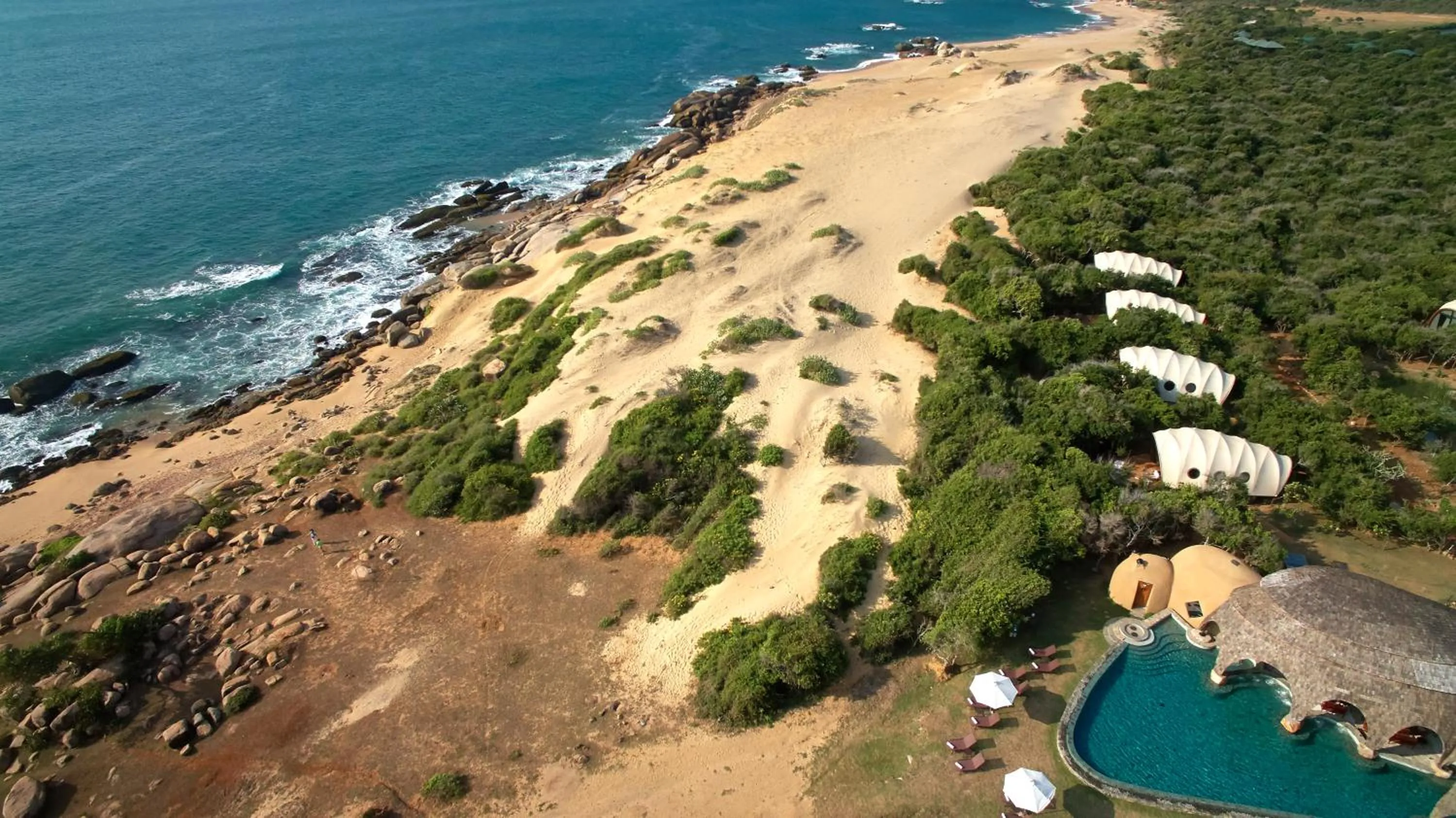 Bird's eye view in Wild Coast Tented Lodge - Relais and Chateaux - All Inclusive