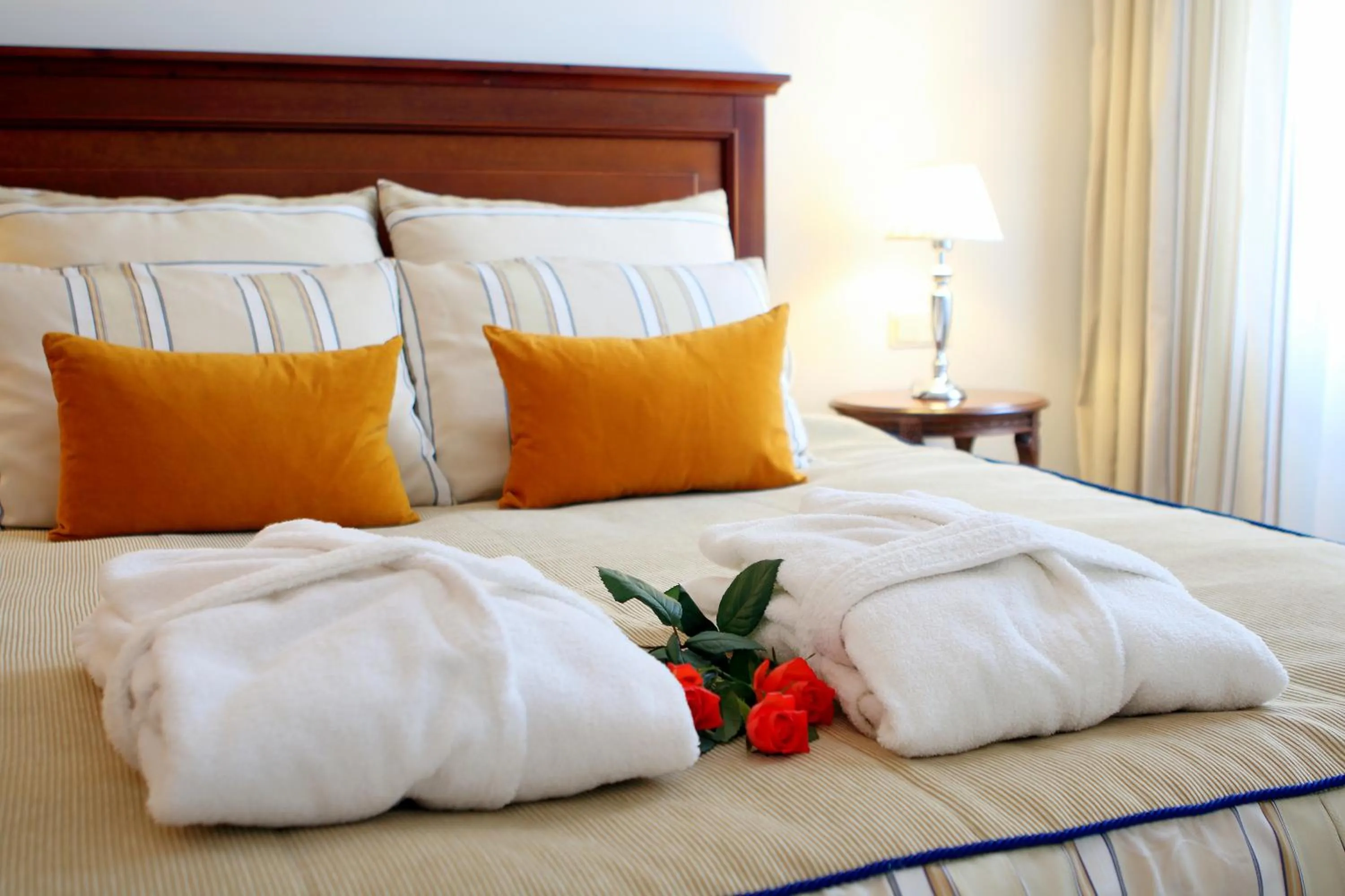 Bed in Hestia Hotel Draugi