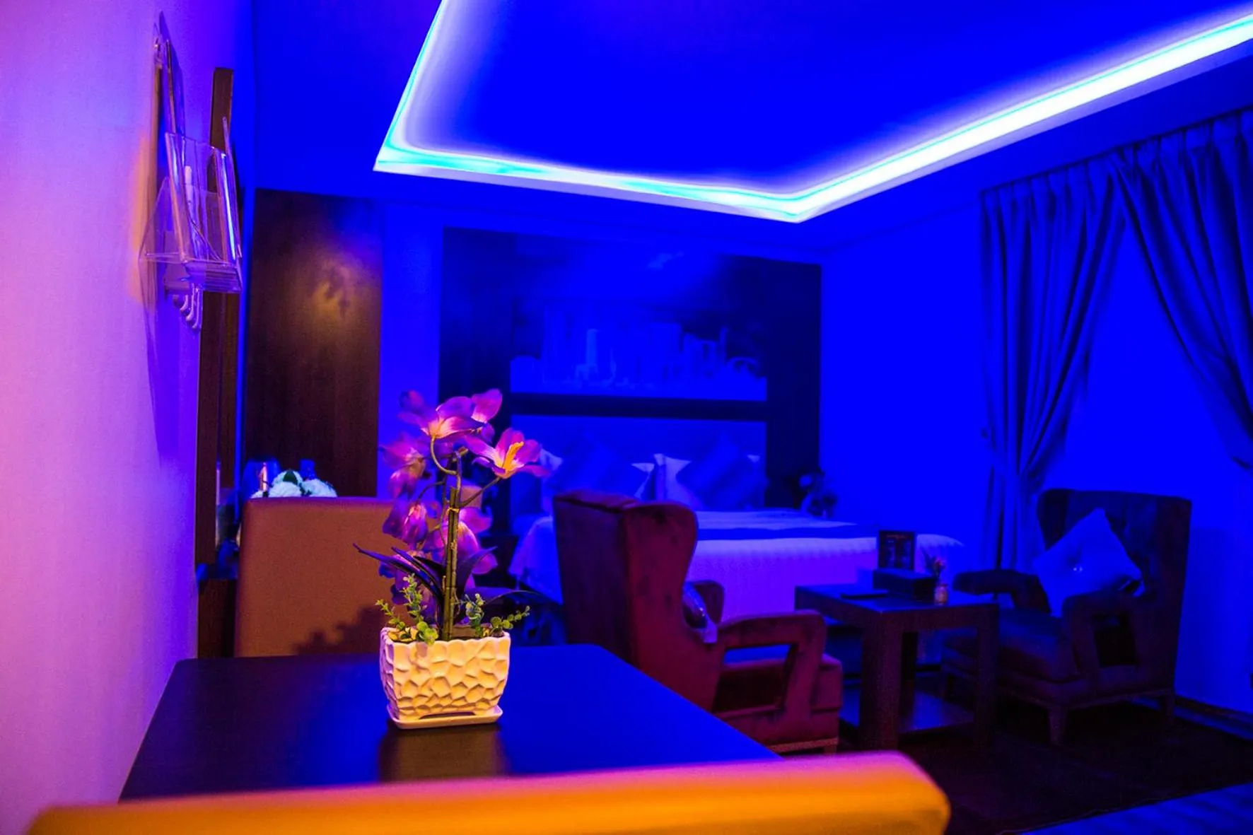 Bed in شقق سوات للشقق المخدومة