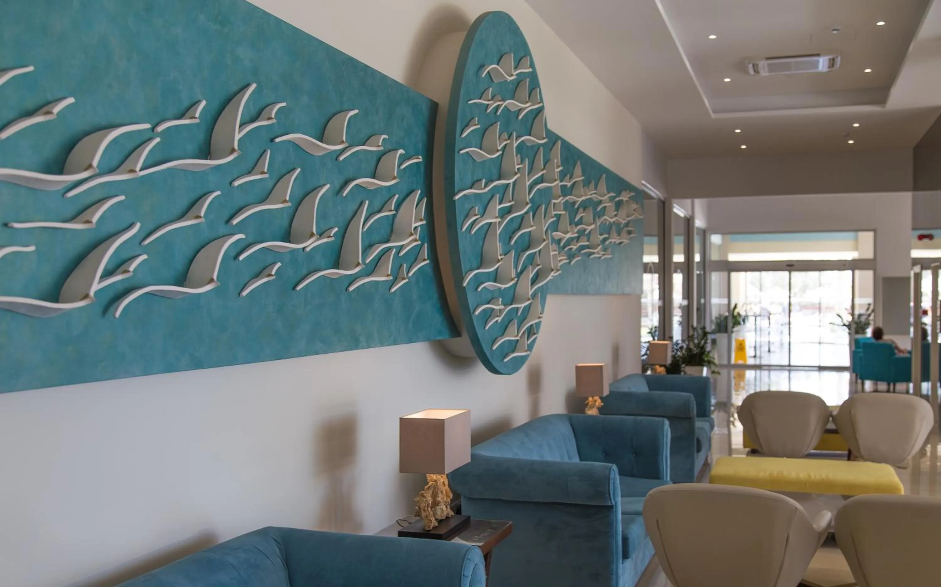 Lobby or reception in Stamatia Hotel