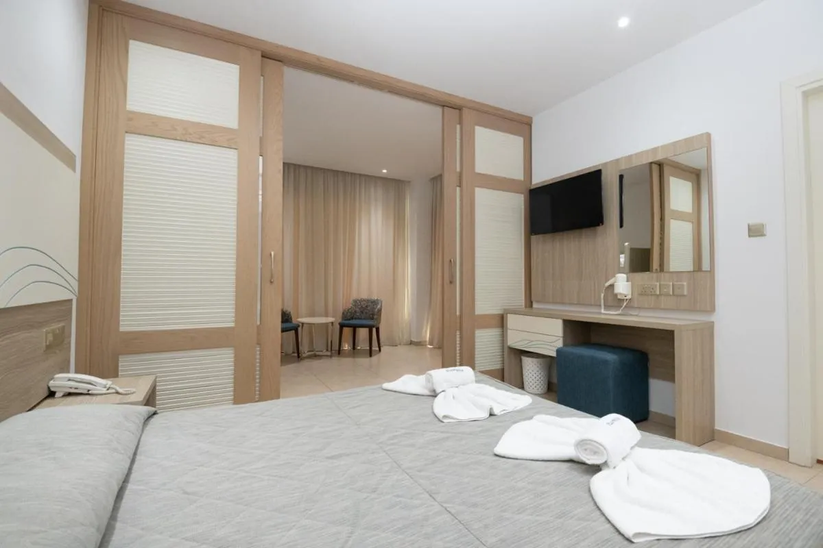 Photo of the whole room, Bed in Stamatia Hotel