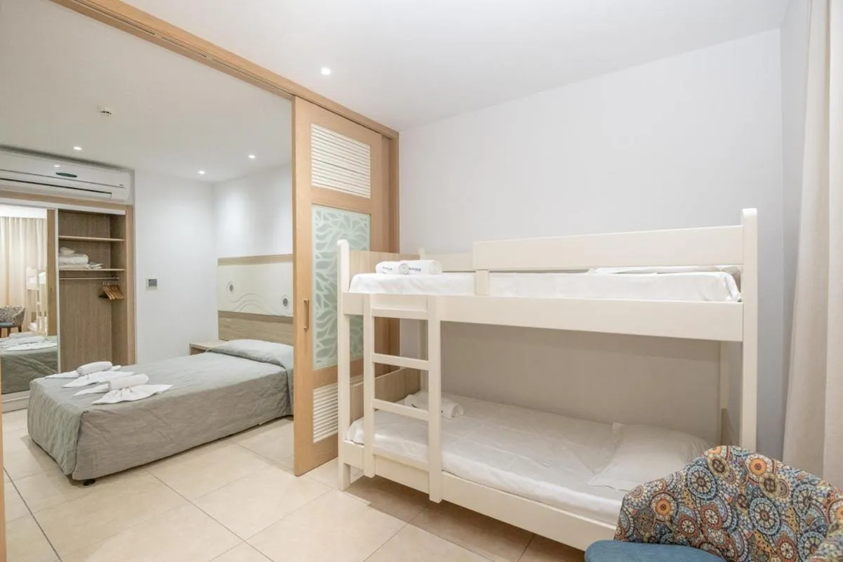 Bed in Stamatia Hotel