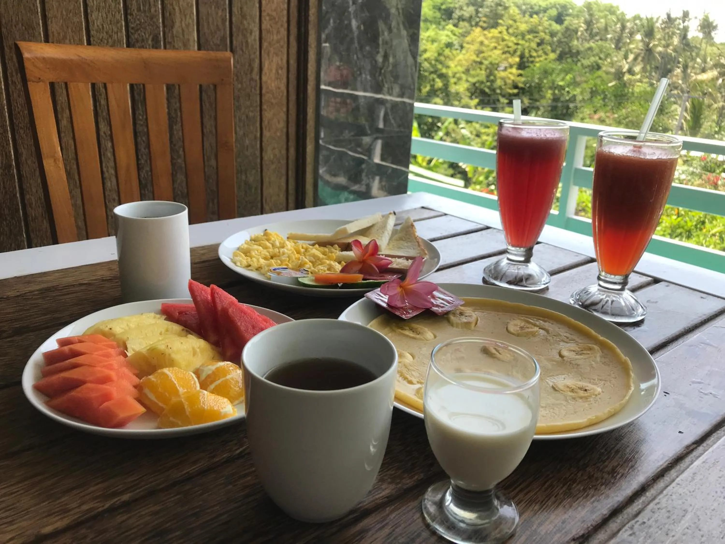 Continental breakfast in Villa Suari I