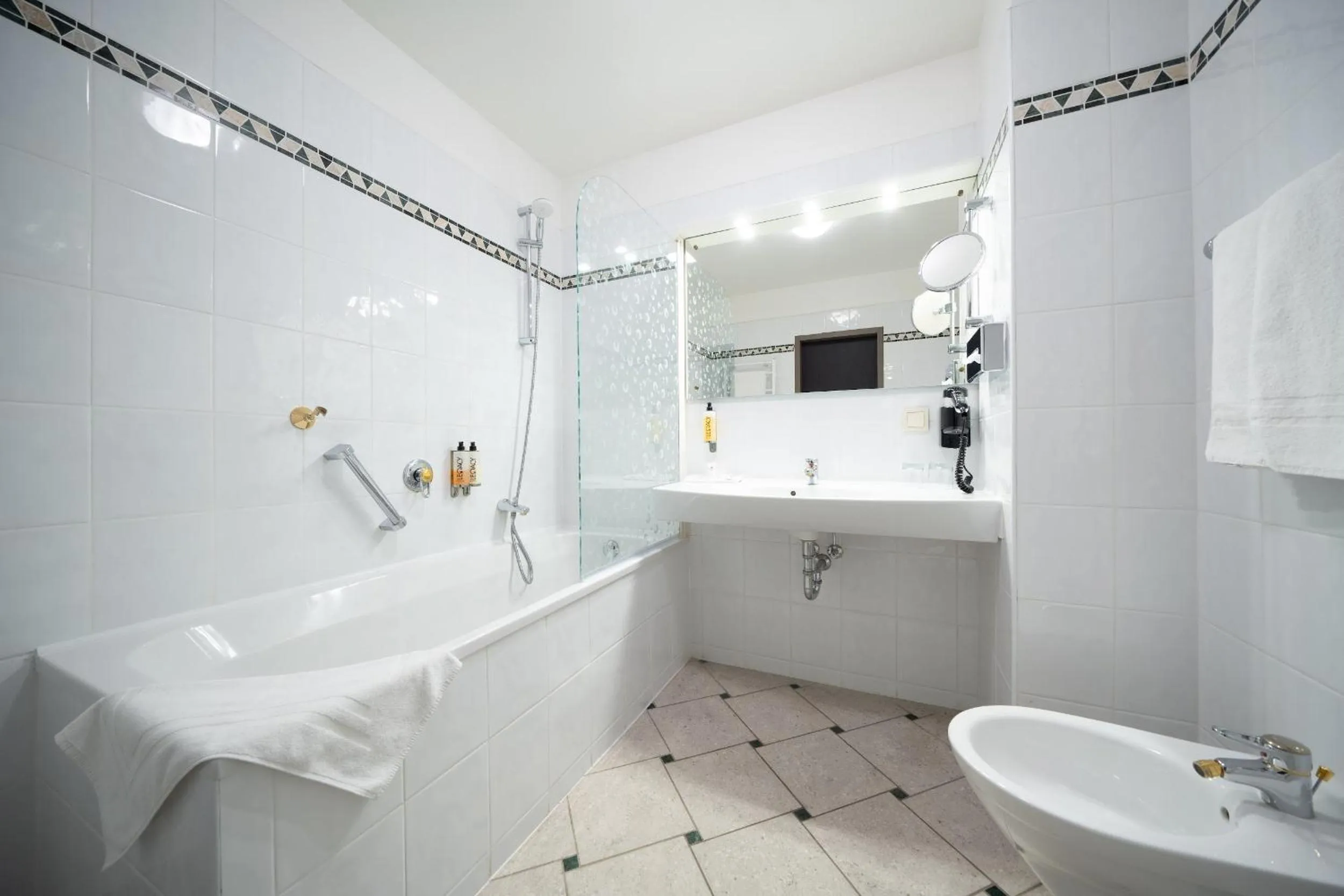 Bathroom in Bellevue Park Hotel Riga with FREE Parking