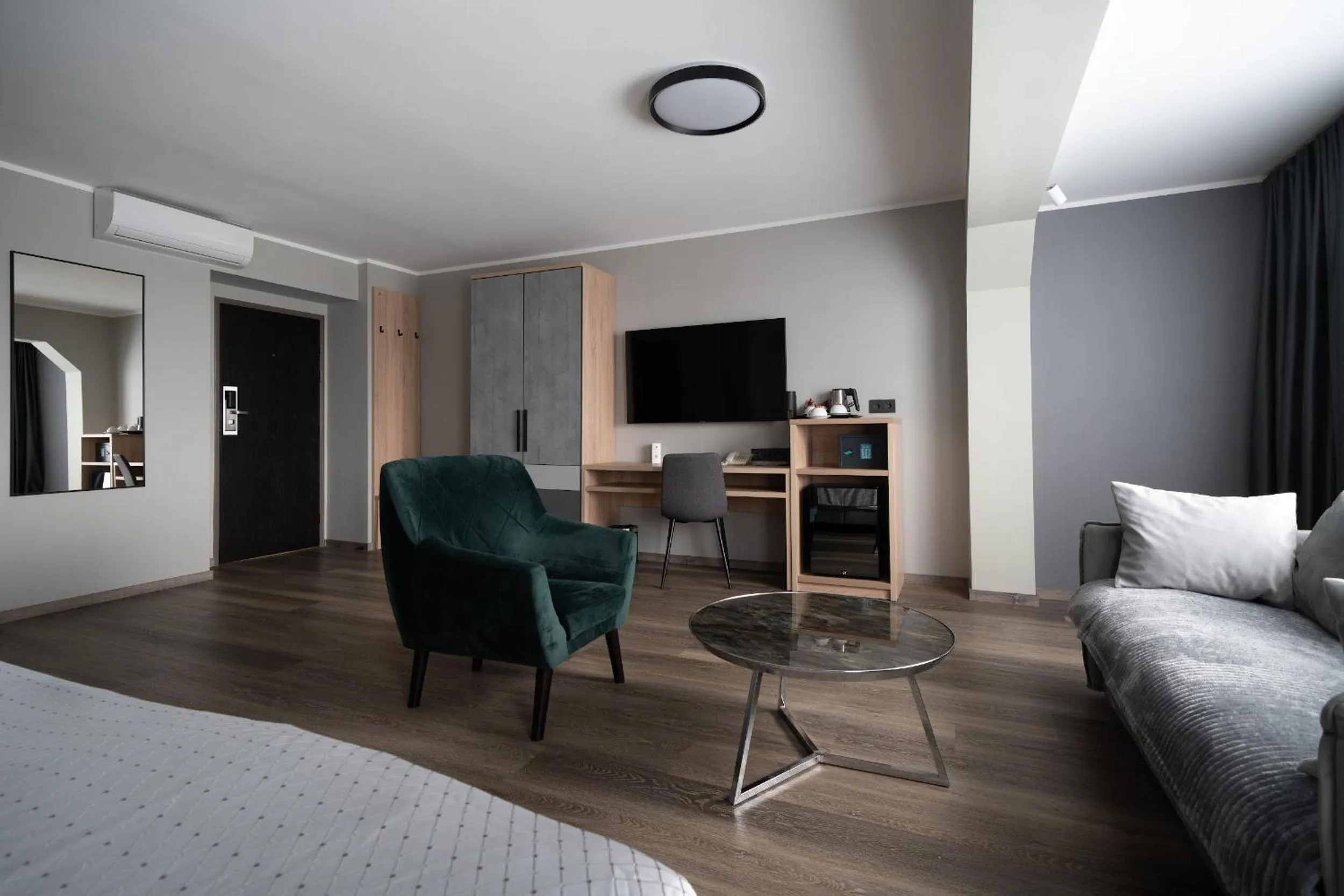 Seating area, Bed in Bellevue Park Hotel Riga with FREE Parking