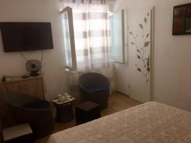 Seating area, Bed in KrkaHaus