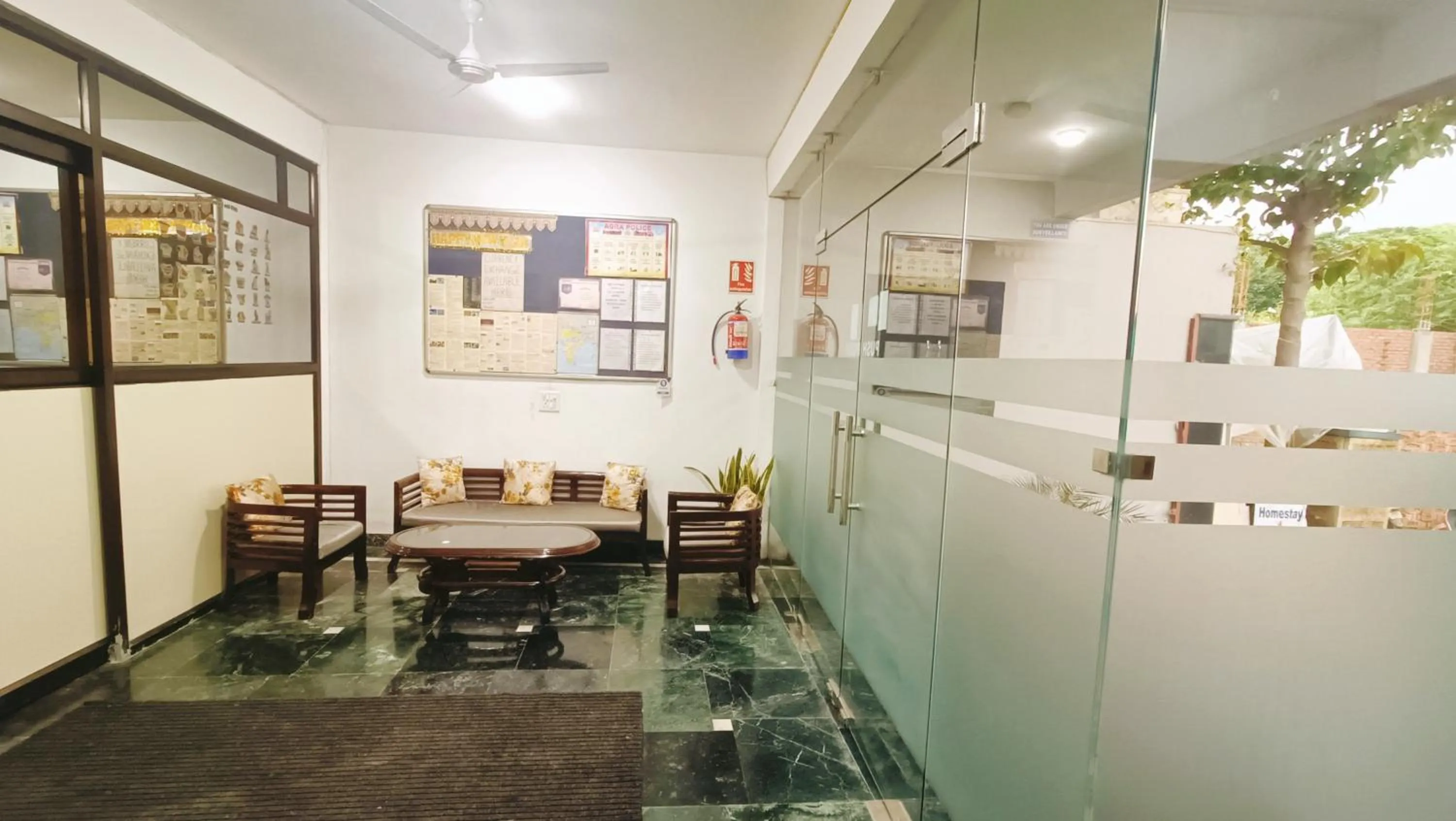 Seating area in Hotel Taj Niwas