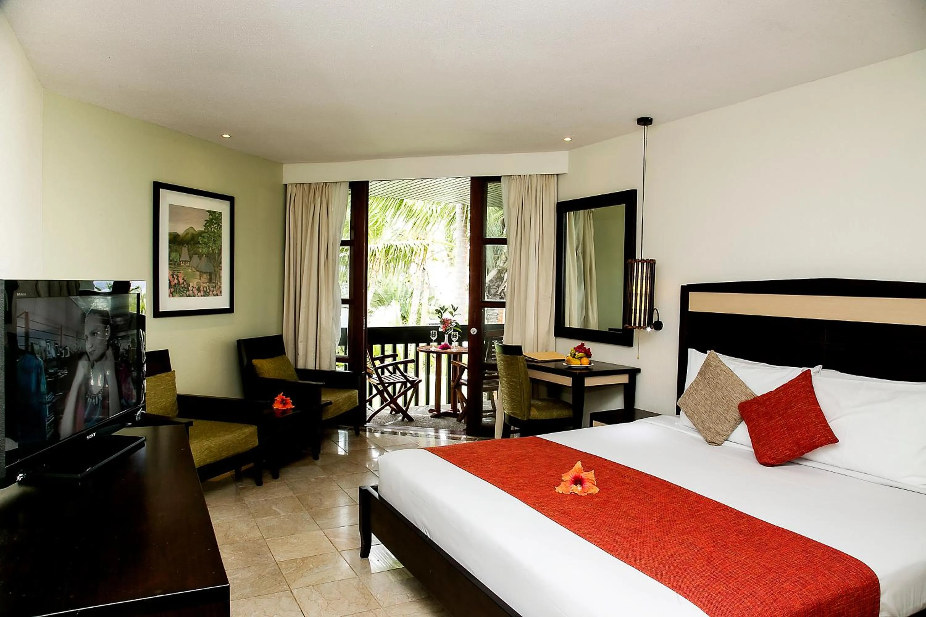 Bed in The Warwick Fiji