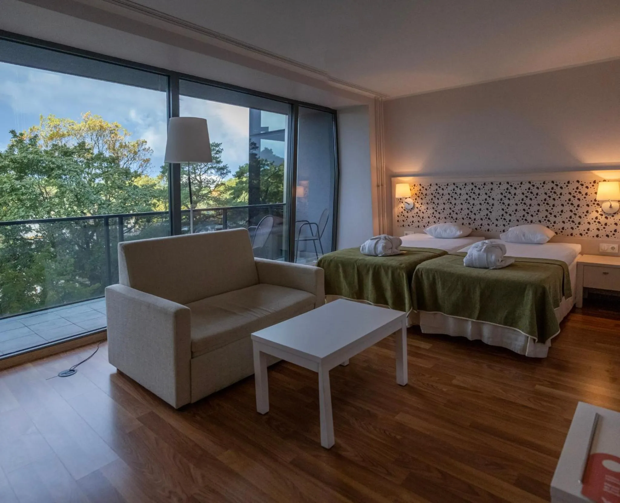 Seating area, Bed in Hotel Jurmala Spa