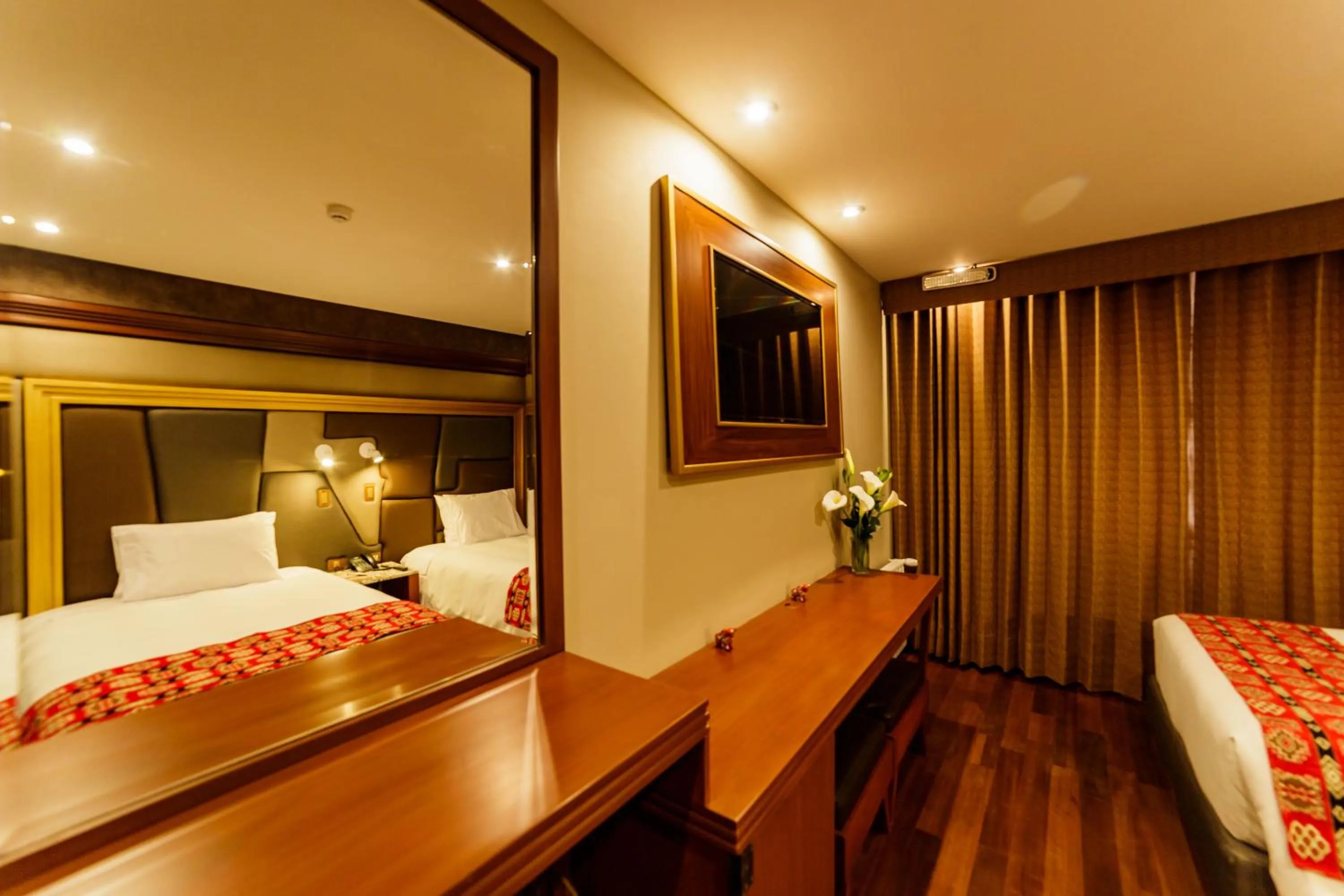 Bed in Yawar Inka Hotel