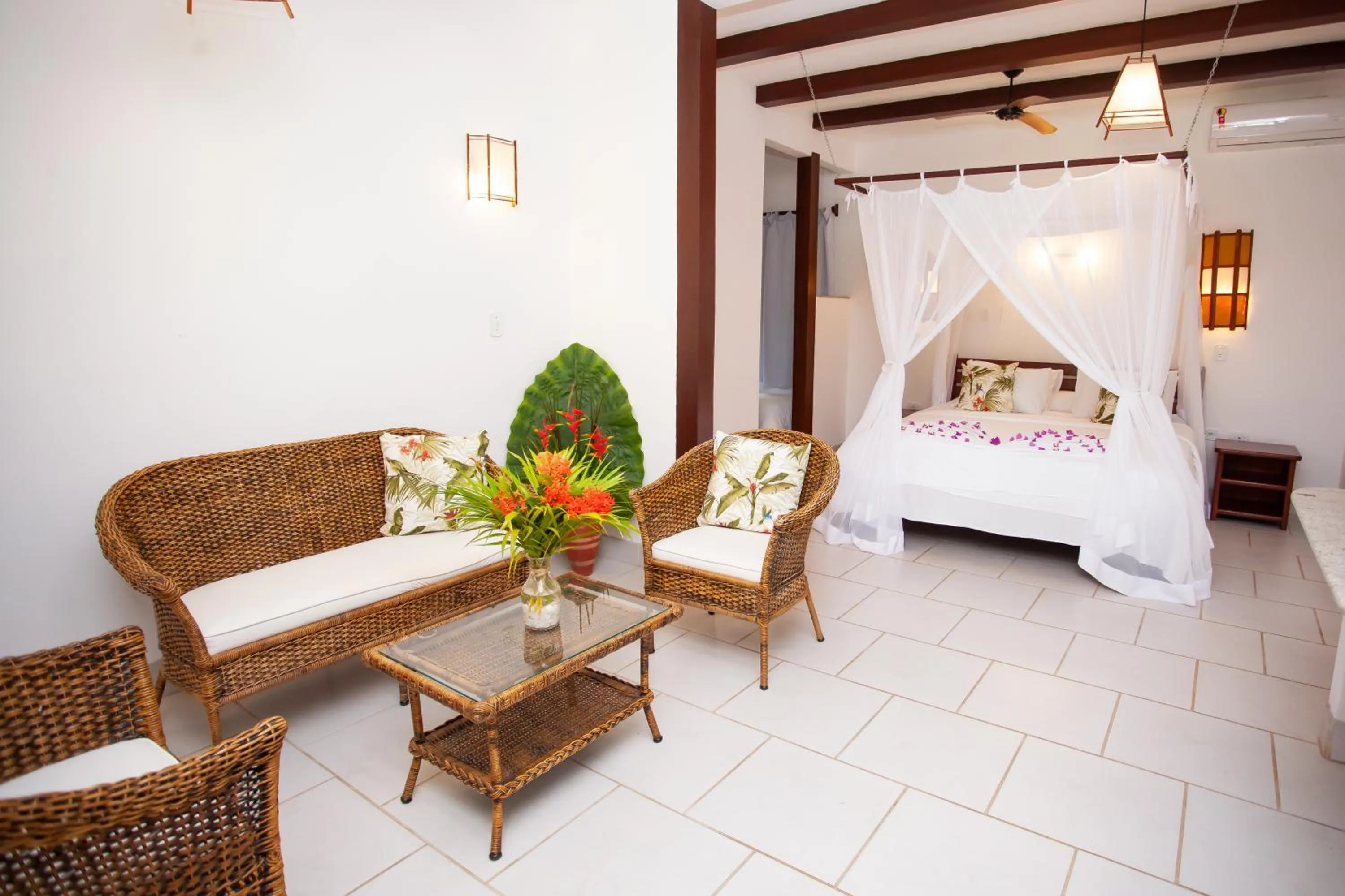 Bed in Pousada Mundo Verde