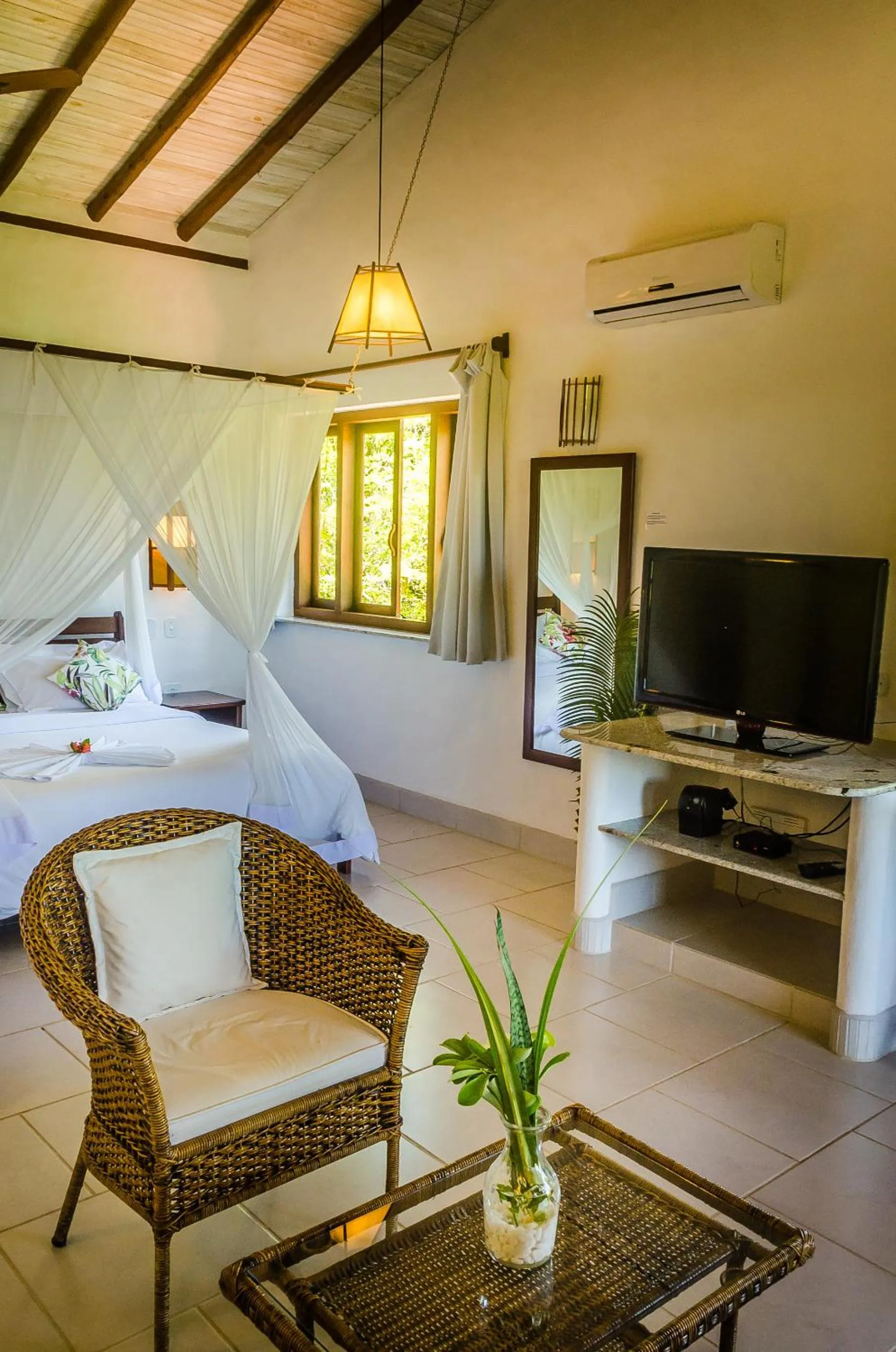 Bed in Pousada Mundo Verde