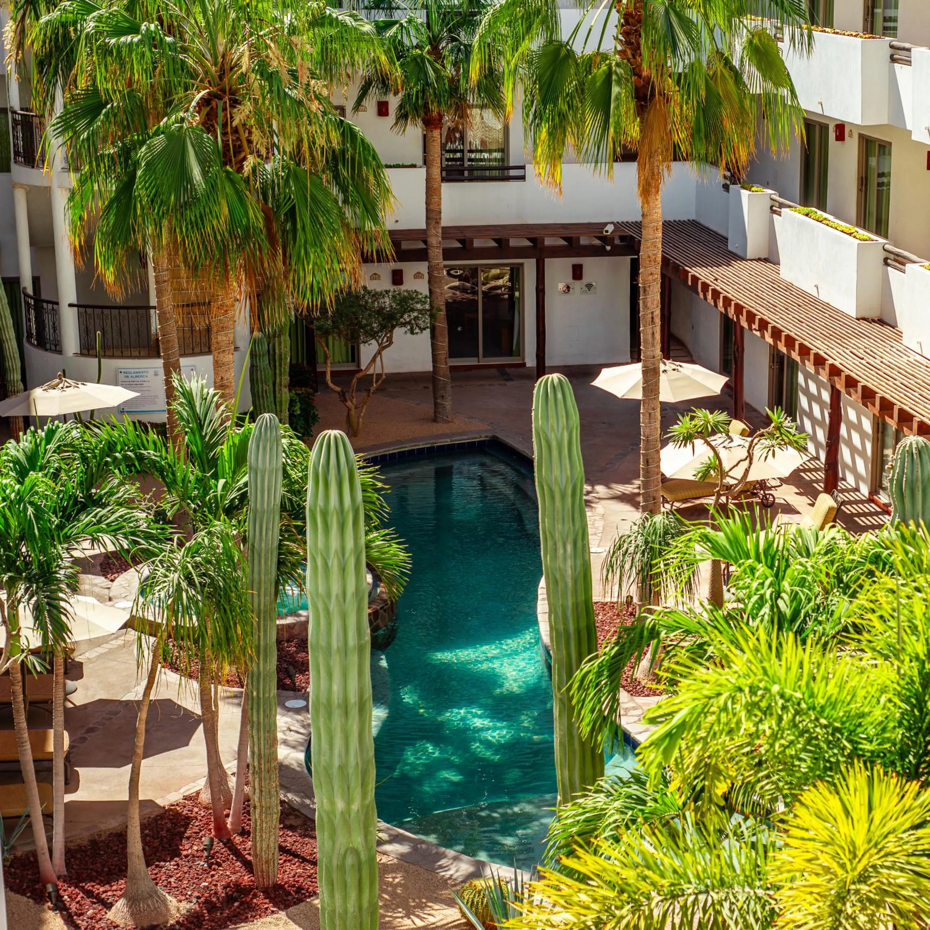 Patio in Hotel Santa Fe Loreto by Villa Group