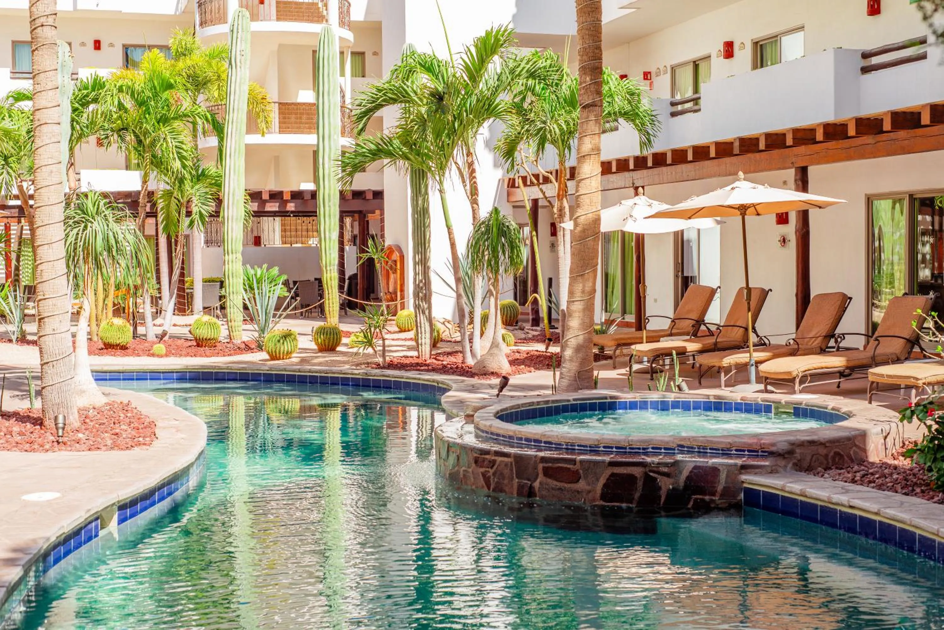 Patio in Hotel Santa Fe Loreto by Villa Group