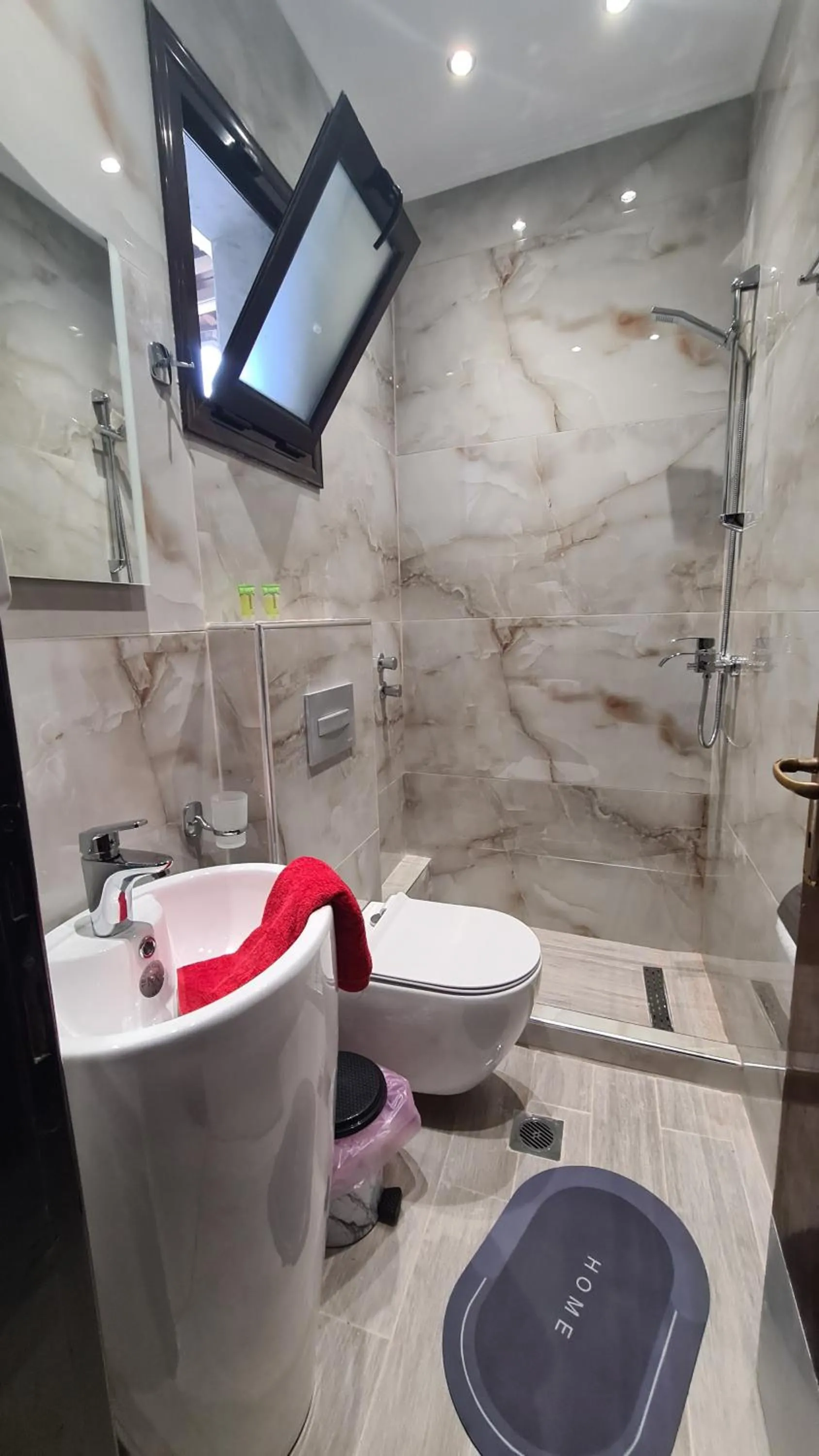 Shower in Hotel Petunia